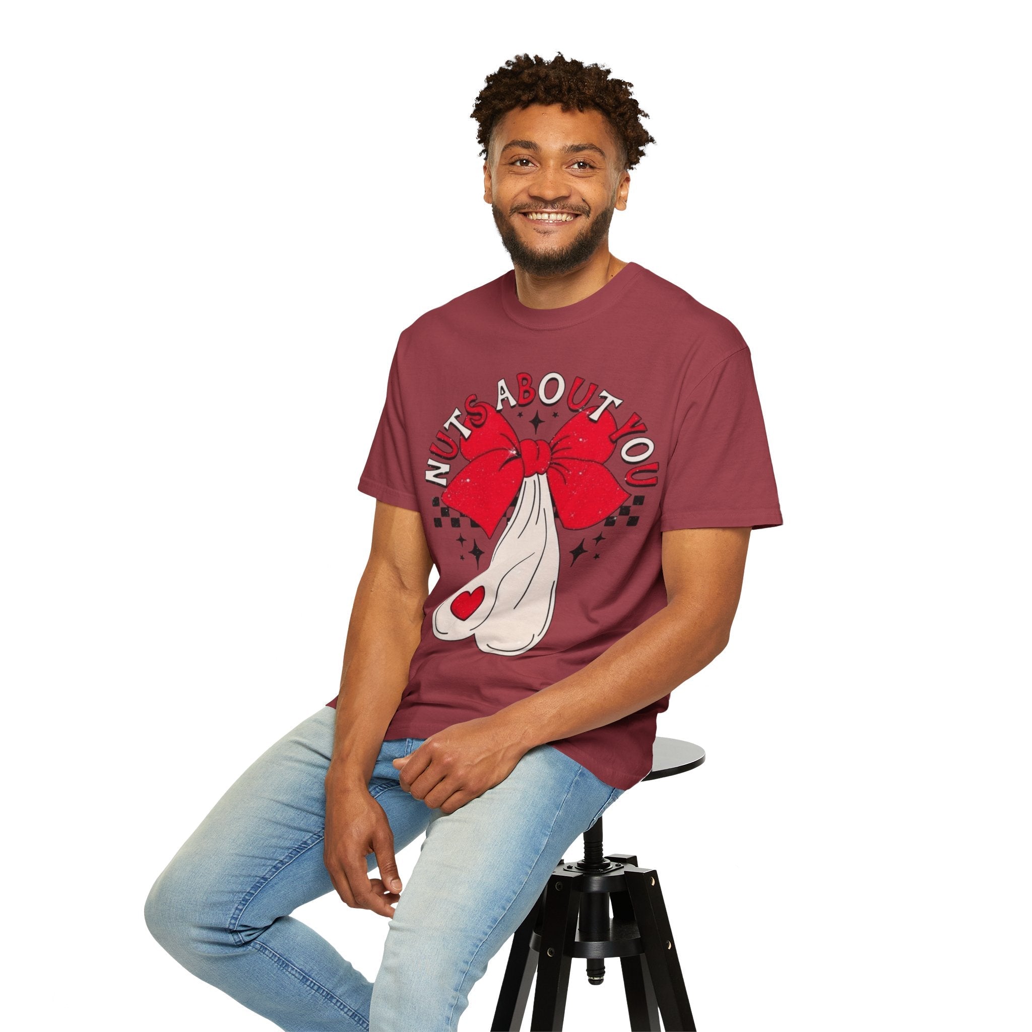 Nuts About You Unisex T-Shirt, Funny Gift, Casual Wear, Valentine's Day, Humorous Tees, Gift for Him/Her - Metamorphosis Creations