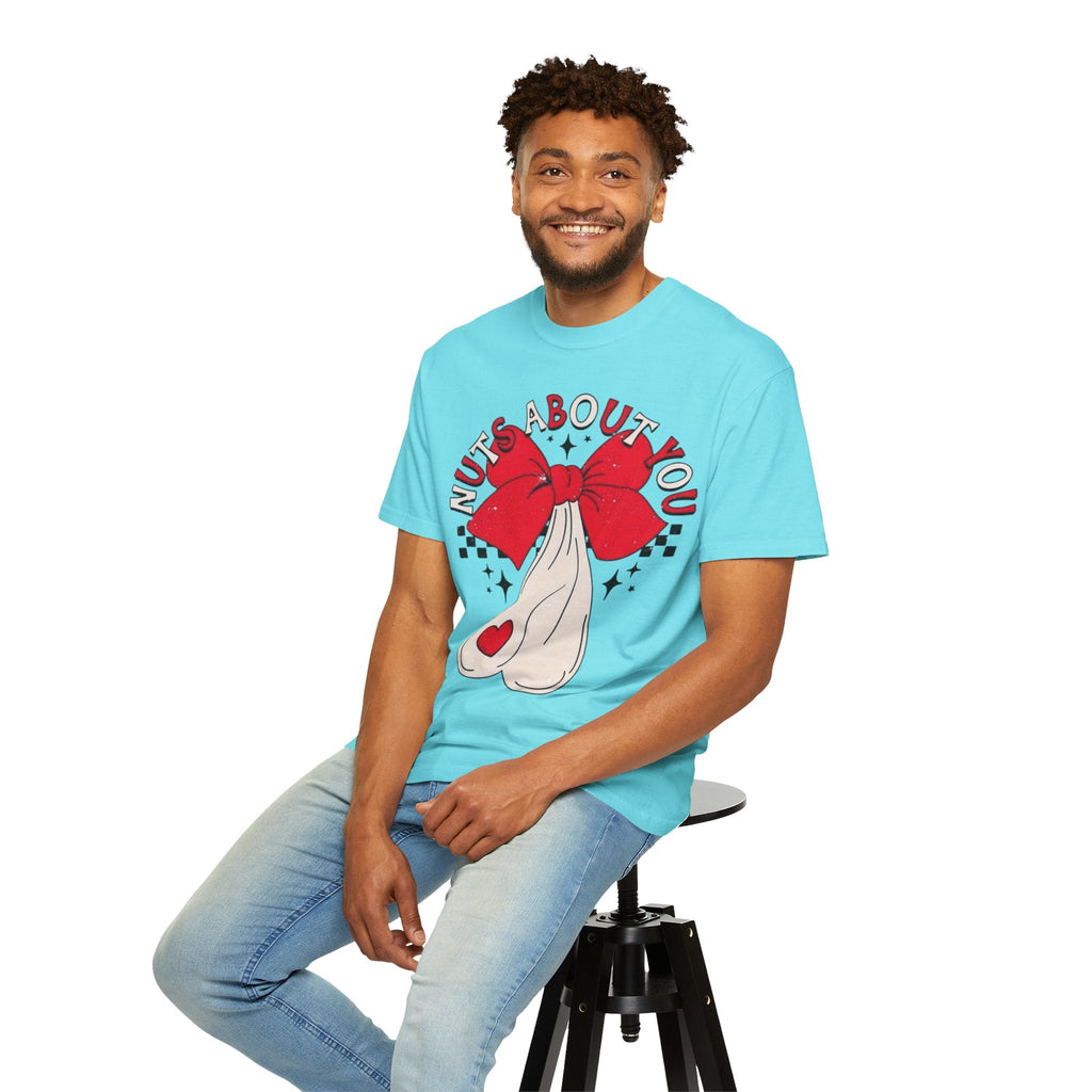 Nuts About You Unisex T-Shirt, Funny Gift, Casual Wear, Valentine's Day, Humorous Tees, Gift for Him/Her - Metamorphosis Creations
