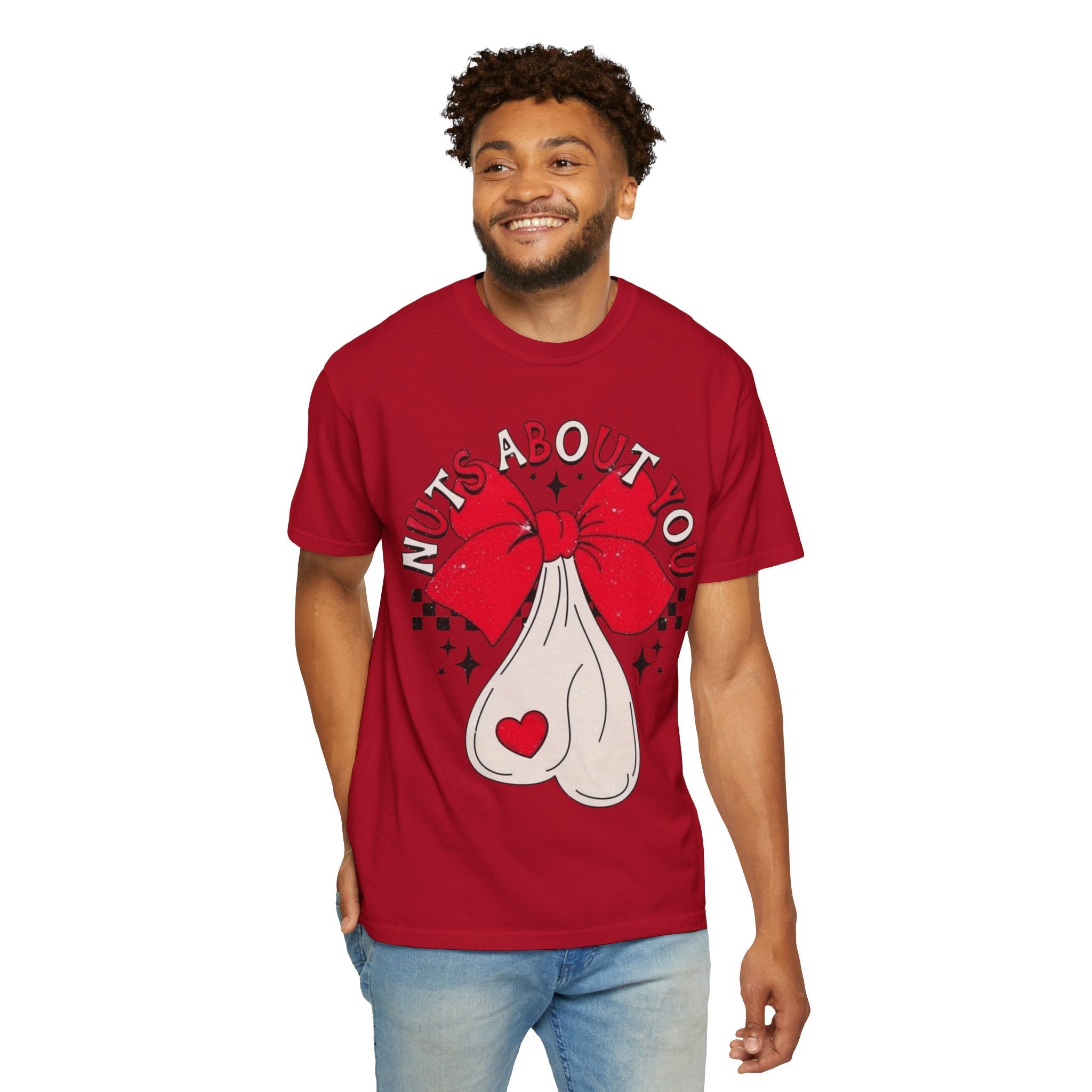 Nuts About You Unisex T-Shirt, Funny Gift, Casual Wear, Valentine's Day, Humorous Tees, Gift for Him/Her - Metamorphosis Creations