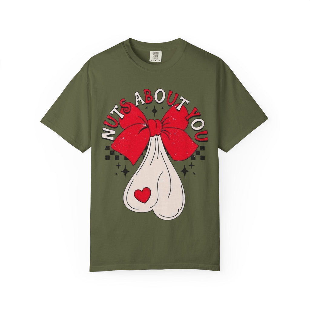 Nuts About You Unisex T-Shirt, Funny Gift, Casual Wear, Valentine's Day, Humorous Tees, Gift for Him/Her - Metamorphosis Creations