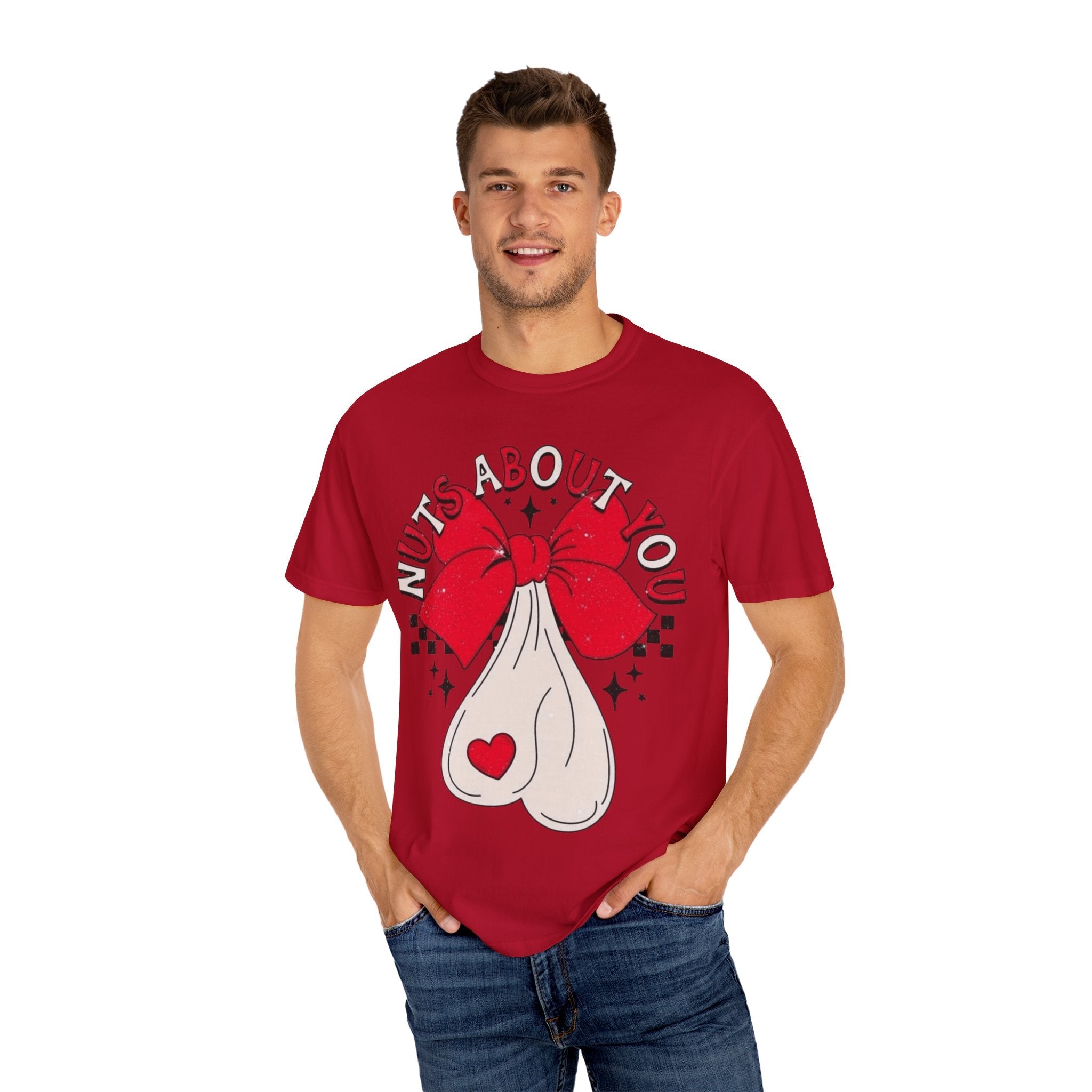 Nuts About You Unisex T-Shirt, Funny Gift, Casual Wear, Valentine's Day, Humorous Tees, Gift for Him/Her - Metamorphosis Creations