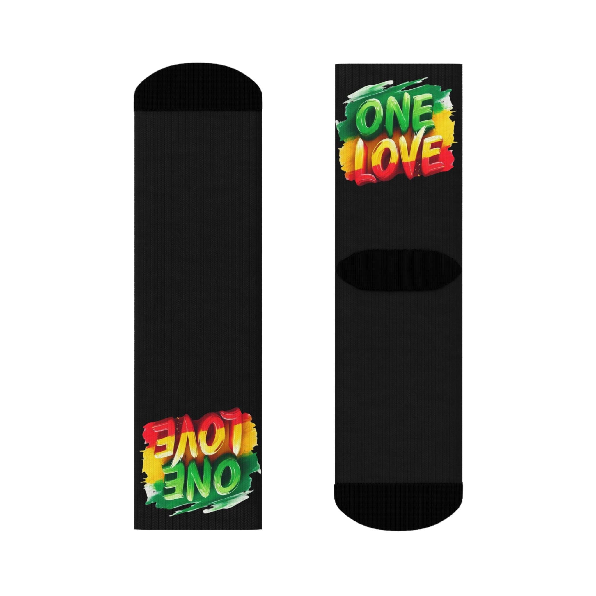 One Love Fun and Comfortable Crew Socks Crew Socks - Metamorphosis Creations