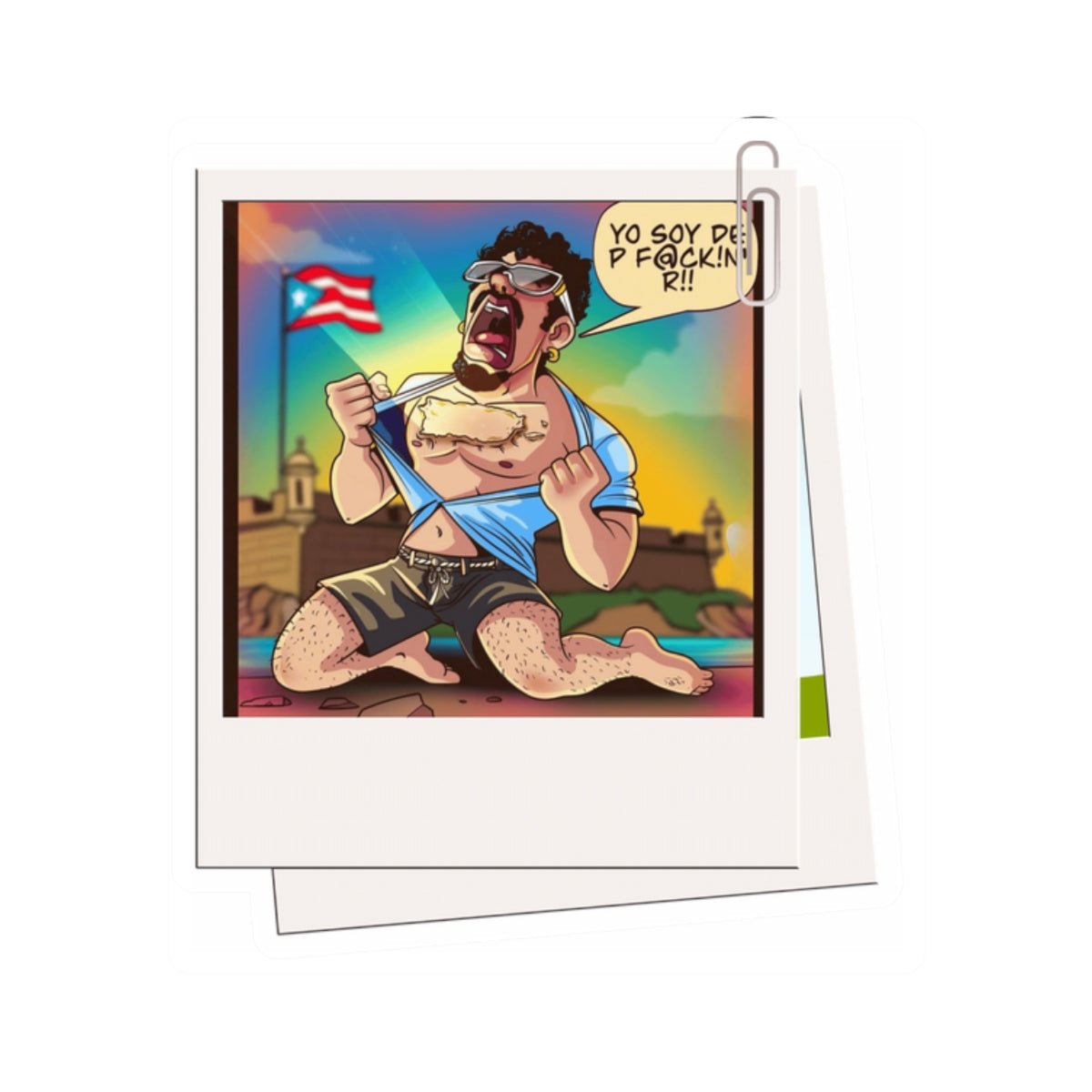 Orgullo Boricua que se pega donde sea Funny Puerto Rican Kiss - Cut Stickers, Humorous Car Decals, Laptop Stickers, Party Favors, Gag Gifts - Metamorphosis Creations