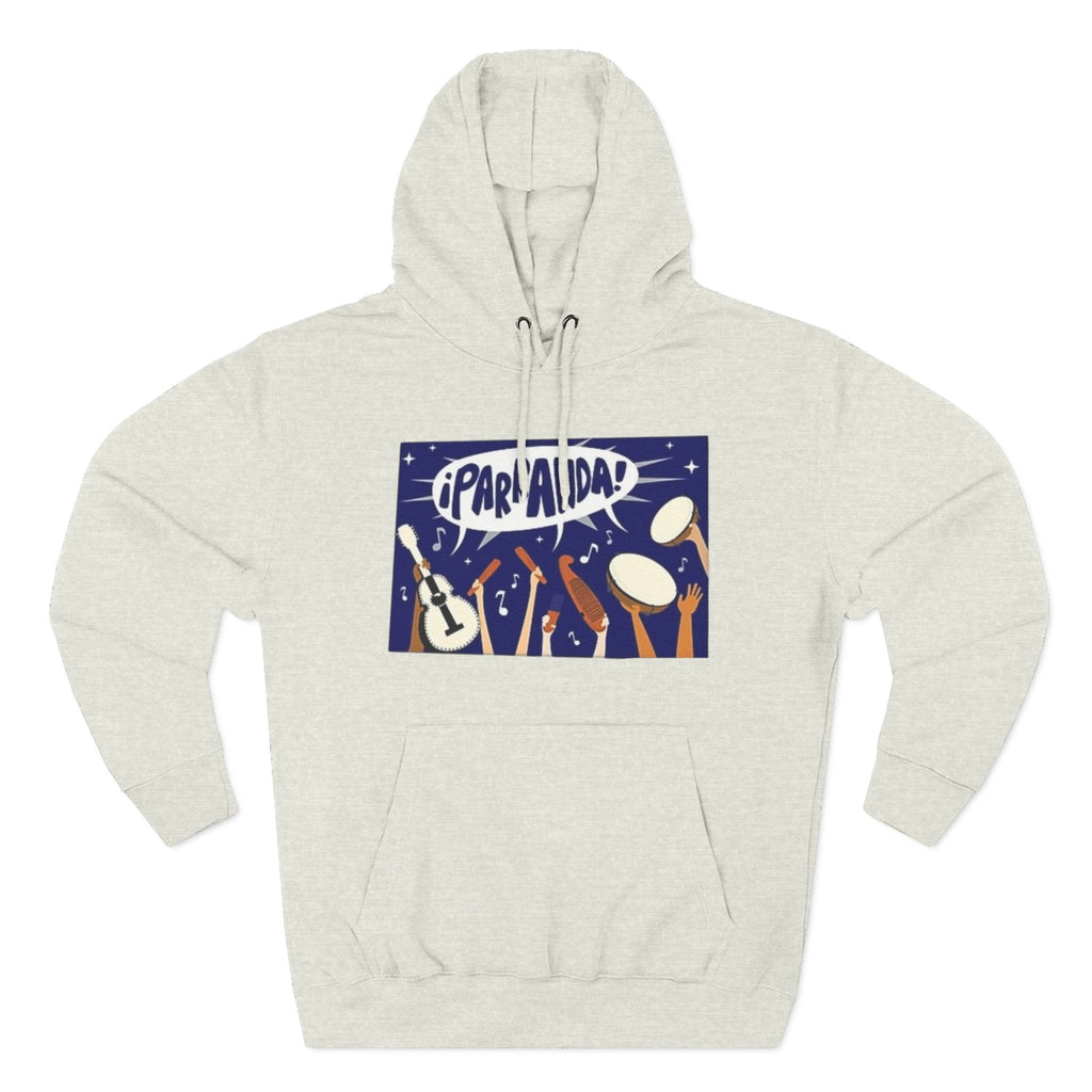 ¡Parranda! Three - Panel Fleece Hoodie | Cozy Gift for Music Lovers, Festival Wear, Lounge Hoodie, Casual Streetwear, Art - Inspired Clothing - Metamorphosis Creations