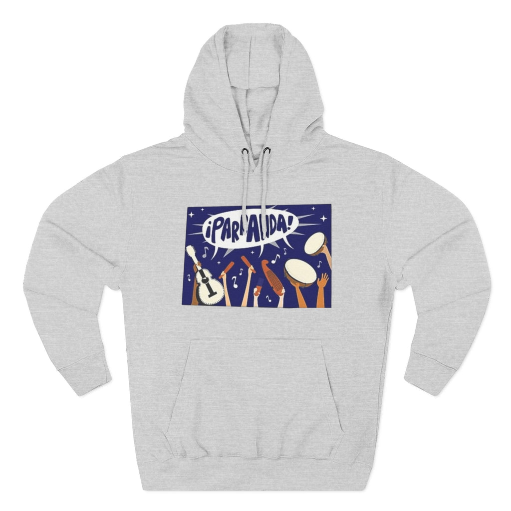 ¡Parranda! Three - Panel Fleece Hoodie | Cozy Gift for Music Lovers, Festival Wear, Lounge Hoodie, Casual Streetwear, Art - Inspired Clothing - Metamorphosis Creations