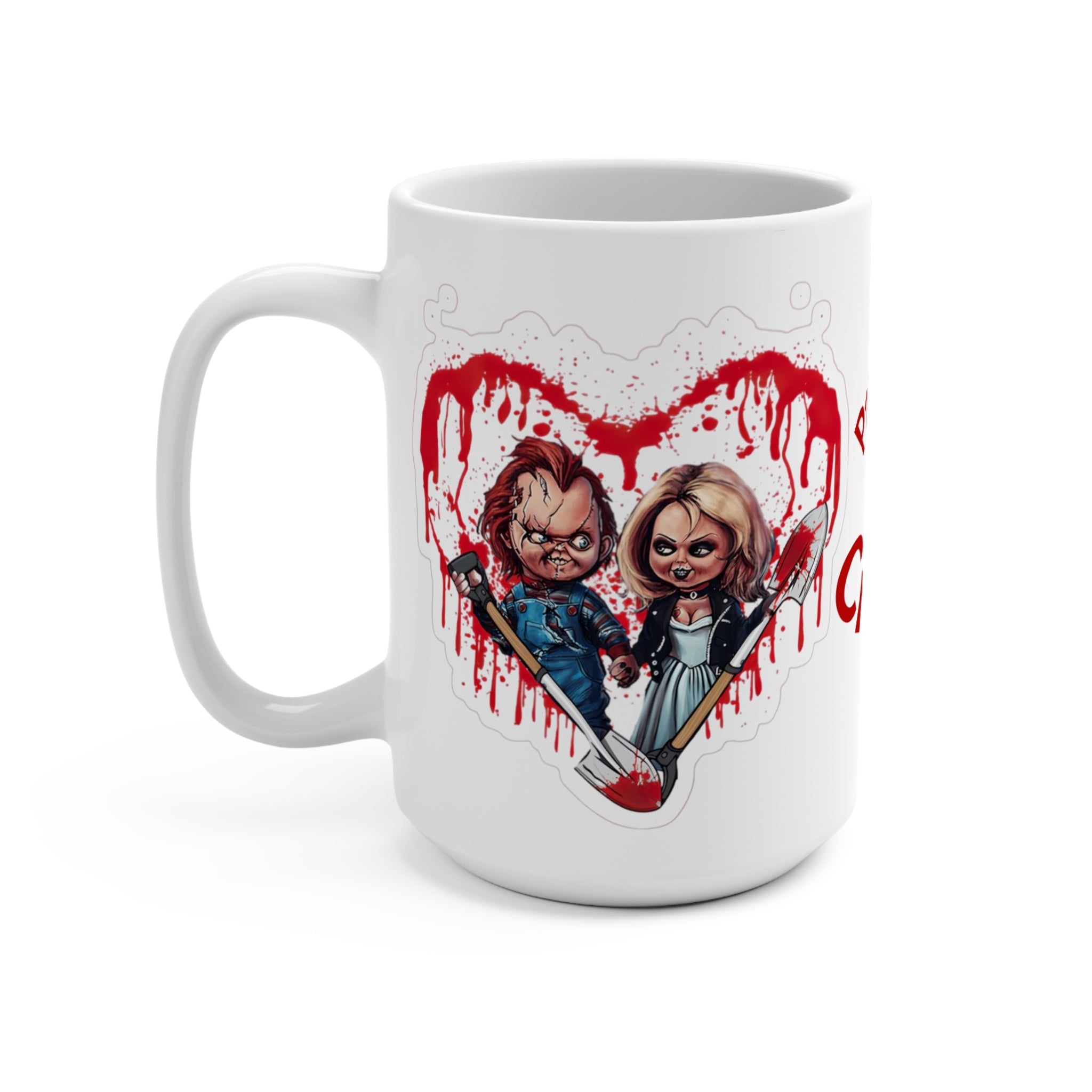 Partners in Crime Mug - 15oz, Funny Gift for Best Friends, Couples, Halloween Decoration, Cute Coffee Cup, Unique Collectible - Metamorphosis Creations