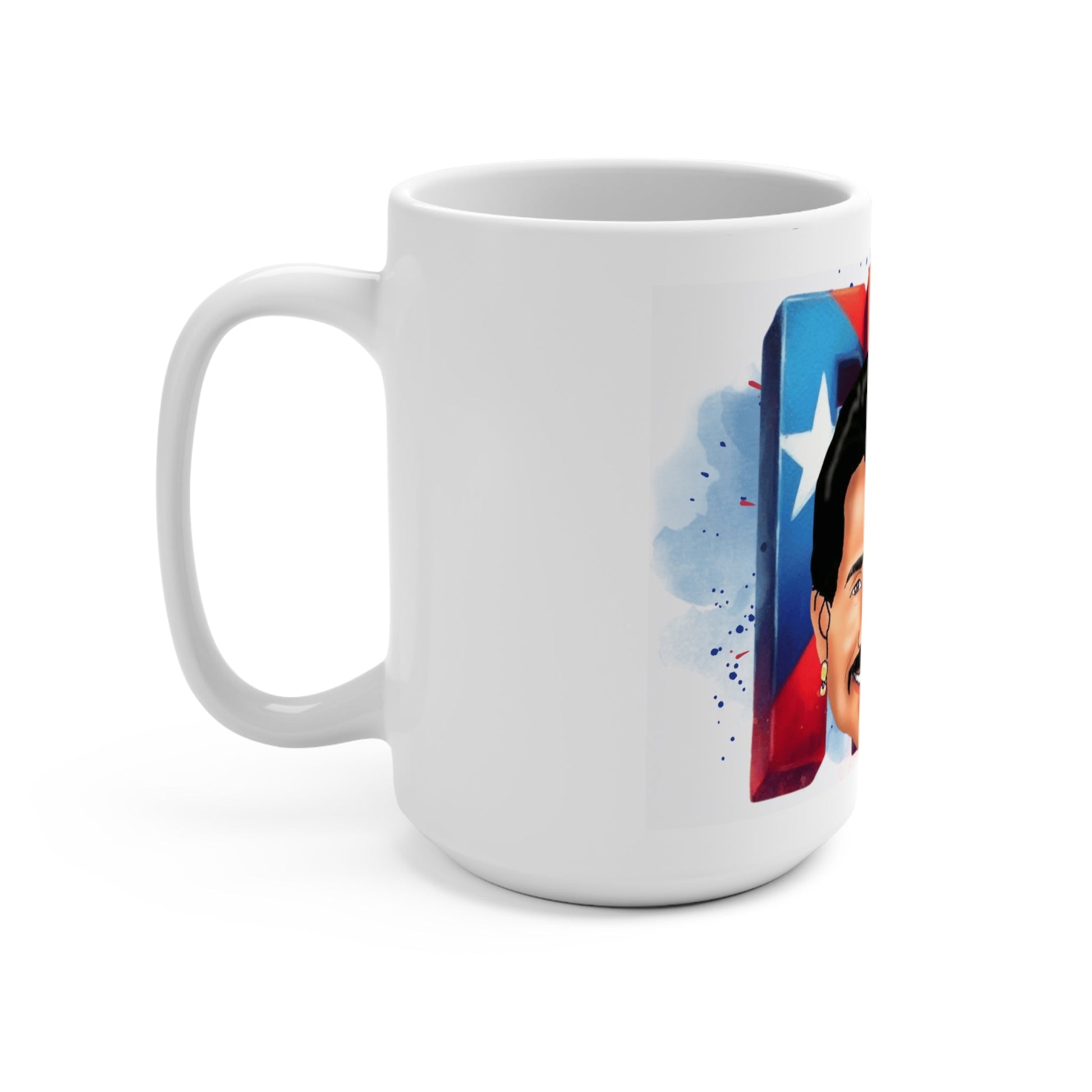 Patriotic 15oz Mug - Frankie Ruiz Fan Art, Great for Gifts, Home Decor, Coffee Lovers, Unique Collectible - Metamorphosis Creations