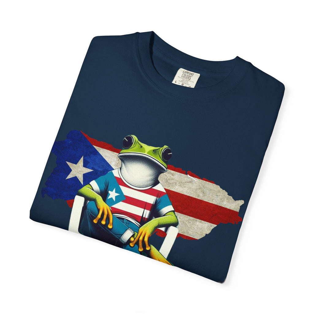 Patriotic Puerto Rican Shirt Patriotic Frog T-shirt, Humor Shirt, Gift for Nature Lovers, Summer BBQ Outfit - Metamorphosis Creations