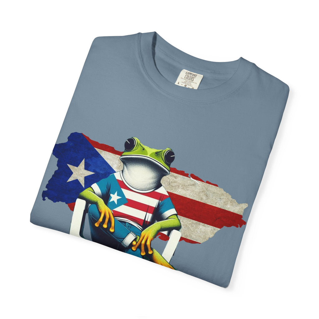 Patriotic Puerto Rican Shirt Patriotic Frog T-shirt, Humor Shirt, Gift for Nature Lovers, Summer BBQ Outfit - Metamorphosis Creations