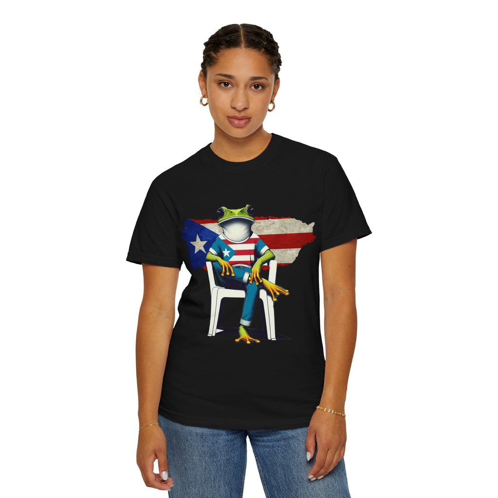 Patriotic Puerto Rican Shirt Patriotic Frog T-shirt, Humor Shirt, Gift for Nature Lovers, Summer BBQ Outfit - Metamorphosis Creations
