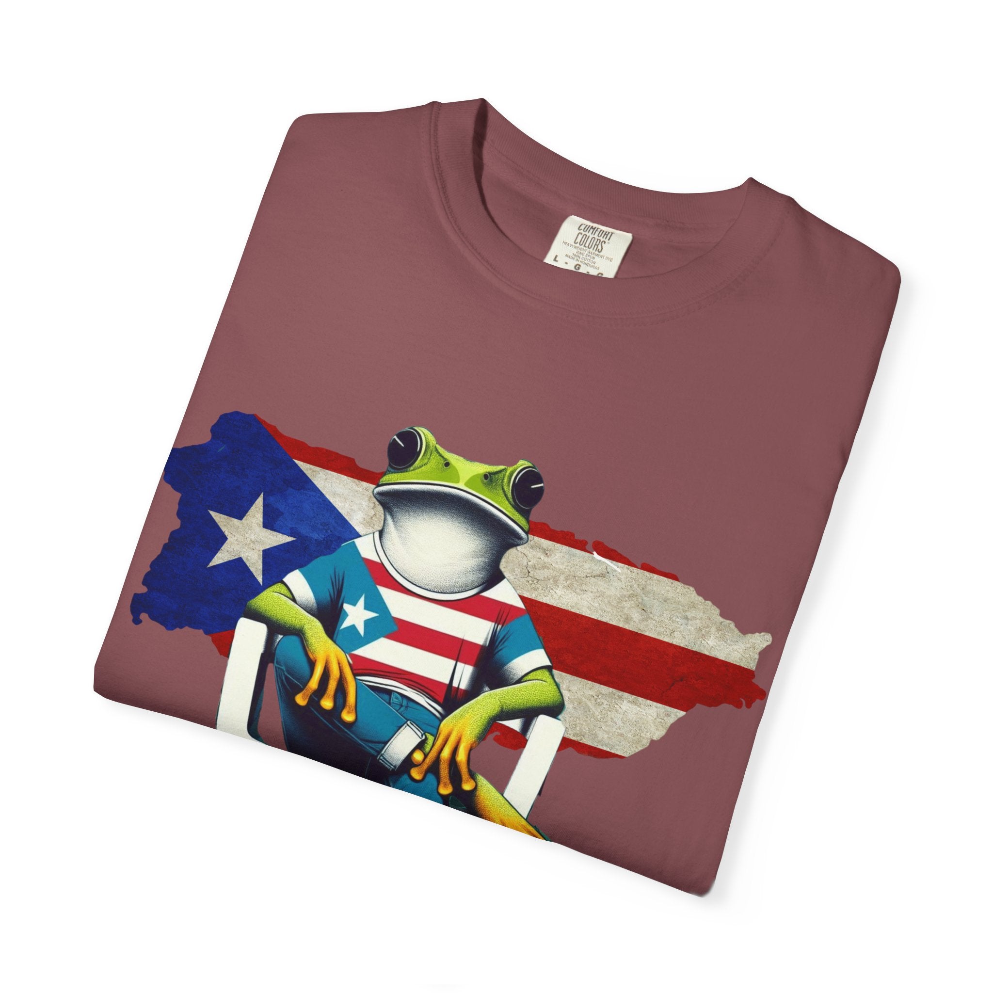 Patriotic Puerto Rican Shirt Patriotic Frog T-shirt, Humor Shirt, Gift for Nature Lovers, Summer BBQ Outfit - Metamorphosis Creations