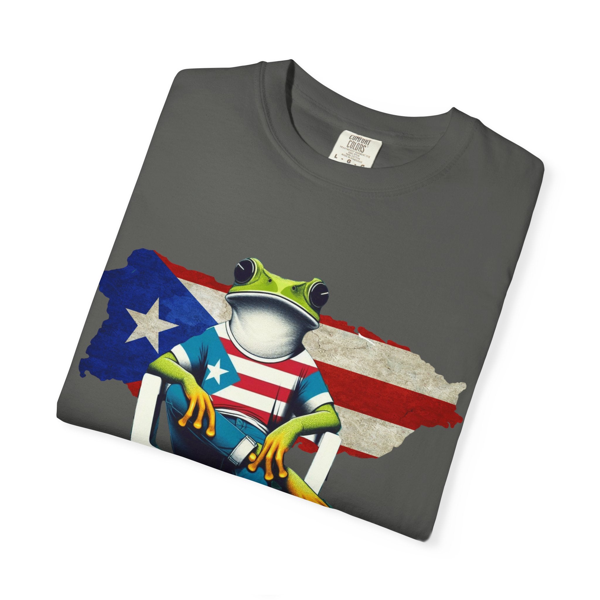Patriotic Puerto Rican Shirt Patriotic Frog T-shirt, Humor Shirt, Gift for Nature Lovers, Summer BBQ Outfit - Metamorphosis Creations