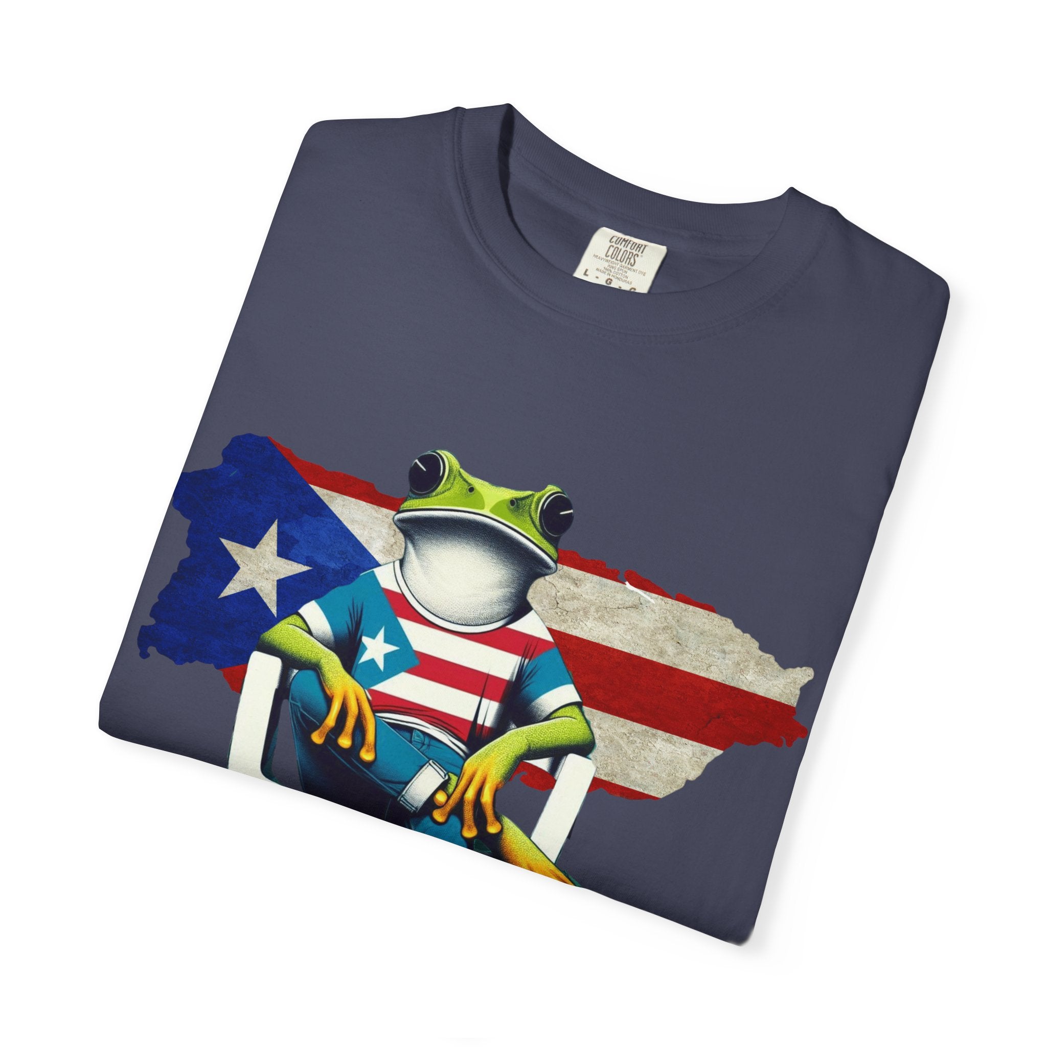 Patriotic Puerto Rican Shirt Patriotic Frog T-shirt, Humor Shirt, Gift for Nature Lovers, Summer BBQ Outfit - Metamorphosis Creations