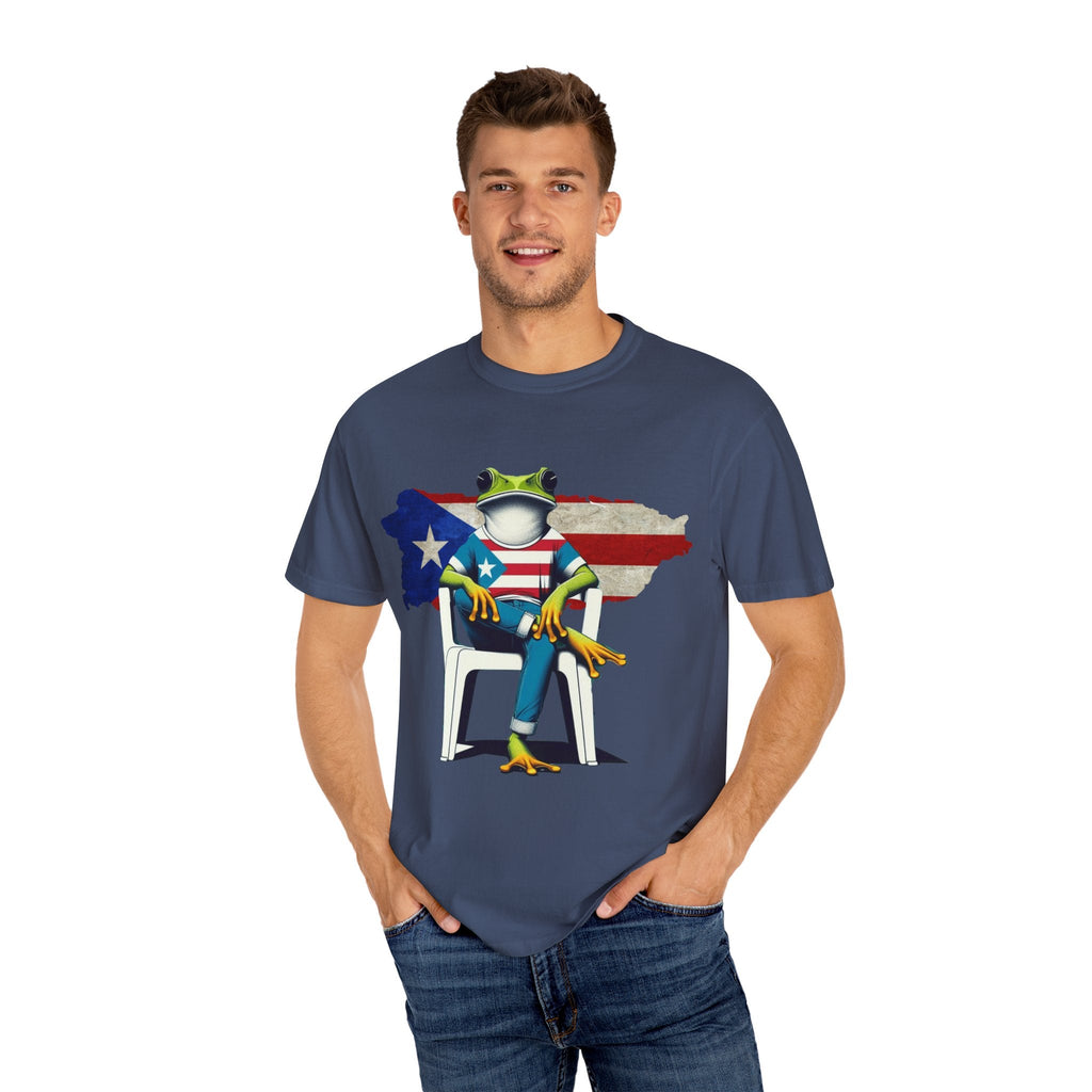 Patriotic Puerto Rican Shirt Patriotic Frog T-shirt, Humor Shirt, Gift for Nature Lovers, Summer BBQ Outfit - Metamorphosis Creations