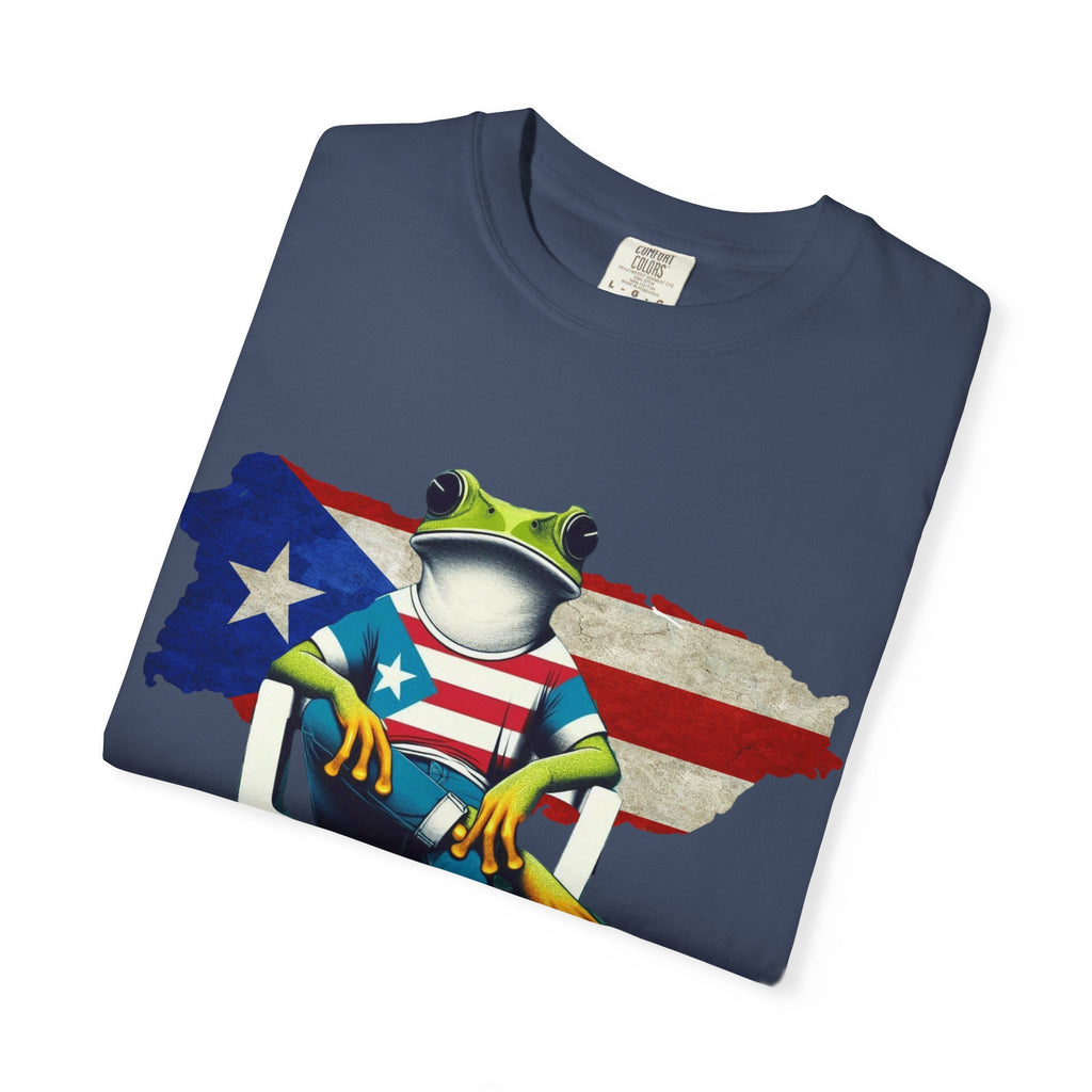 Patriotic Puerto Rican Shirt Patriotic Frog T-shirt, Humor Shirt, Gift for Nature Lovers, Summer BBQ Outfit - Metamorphosis Creations