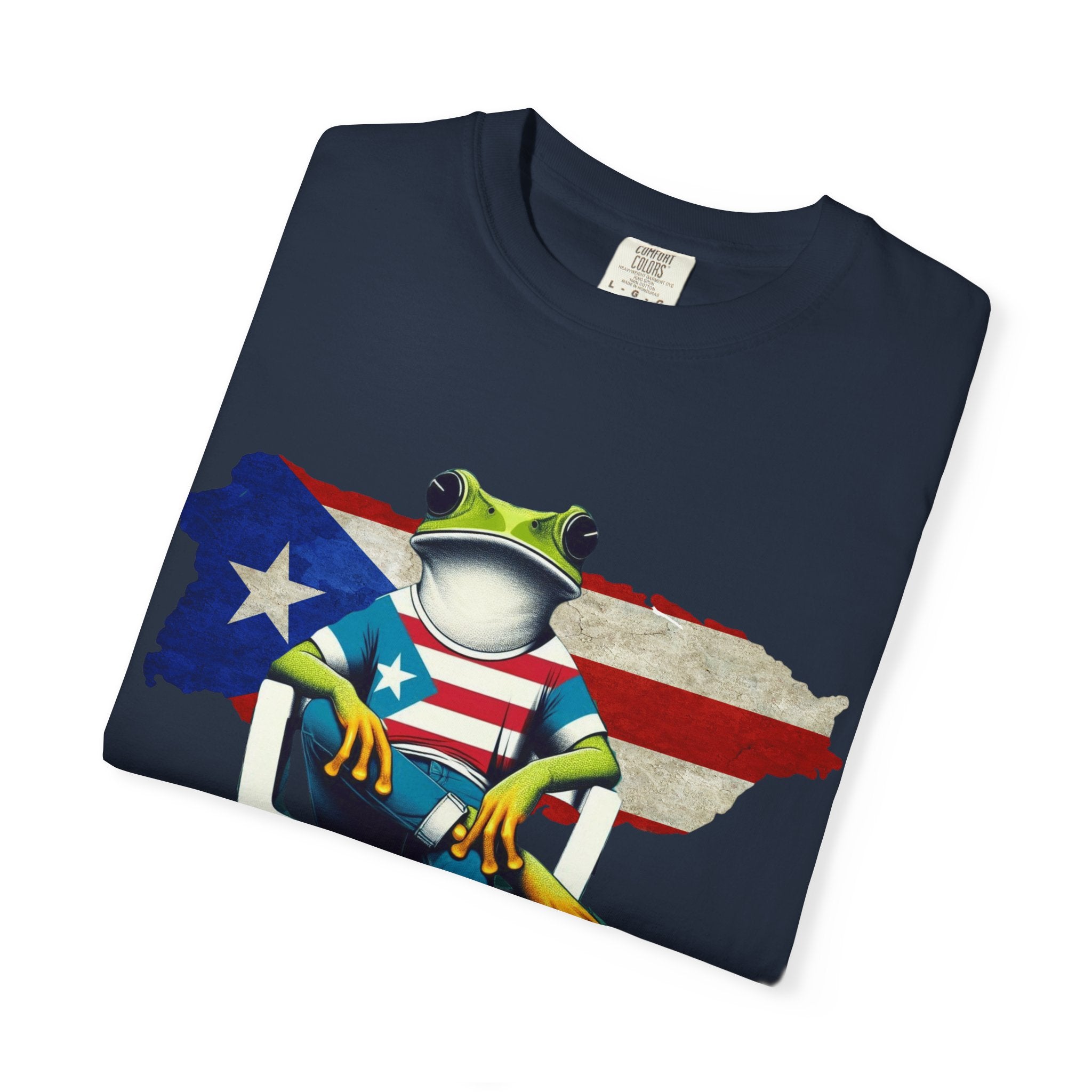 Patriotic Puerto Rican Shirt Patriotic Frog T-shirt, Humor Shirt, Gift for Nature Lovers, Summer BBQ Outfit - Metamorphosis Creations