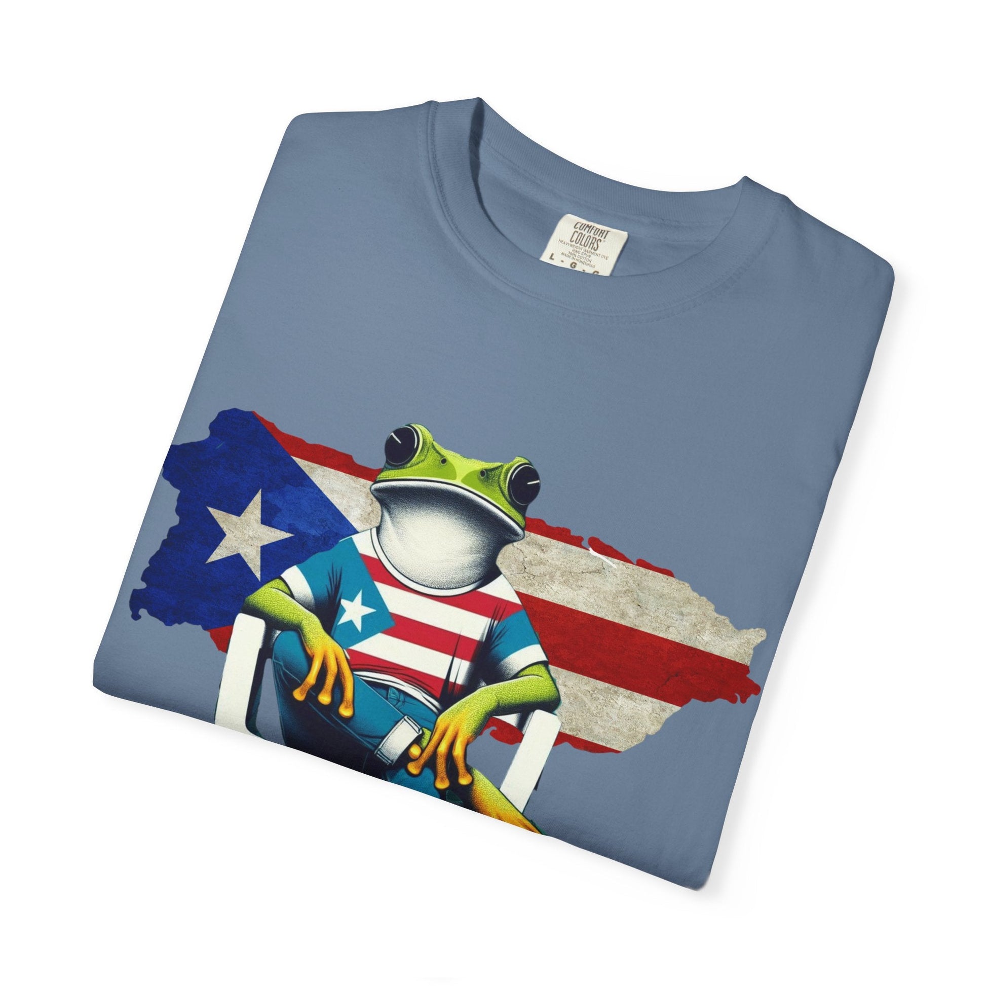 Patriotic Puerto Rican Shirt Patriotic Frog T-shirt, Humor Shirt, Gift for Nature Lovers, Summer BBQ Outfit - Metamorphosis Creations