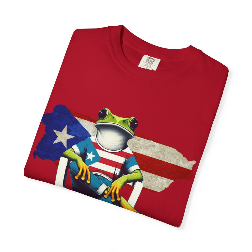 Patriotic Puerto Rican Shirt Patriotic Frog T-shirt, Humor Shirt, Gift for Nature Lovers, Summer BBQ Outfit - Metamorphosis Creations