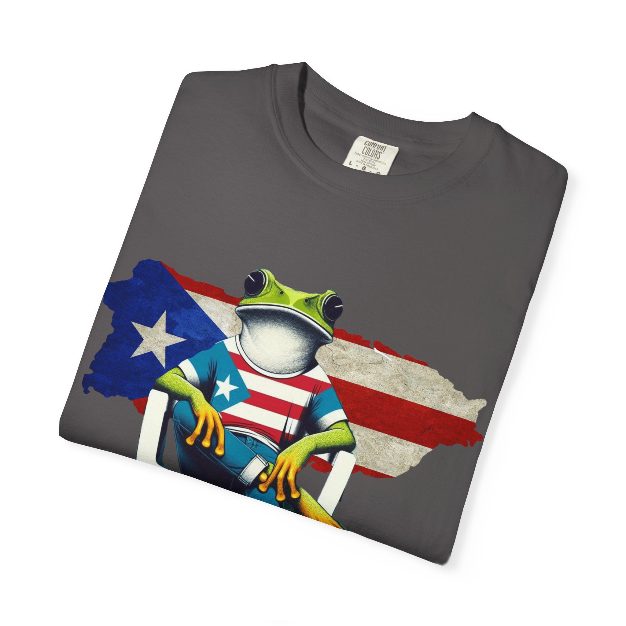 Patriotic Puerto Rican Shirt Patriotic Frog T-shirt, Humor Shirt, Gift for Nature Lovers, Summer BBQ Outfit - Metamorphosis Creations