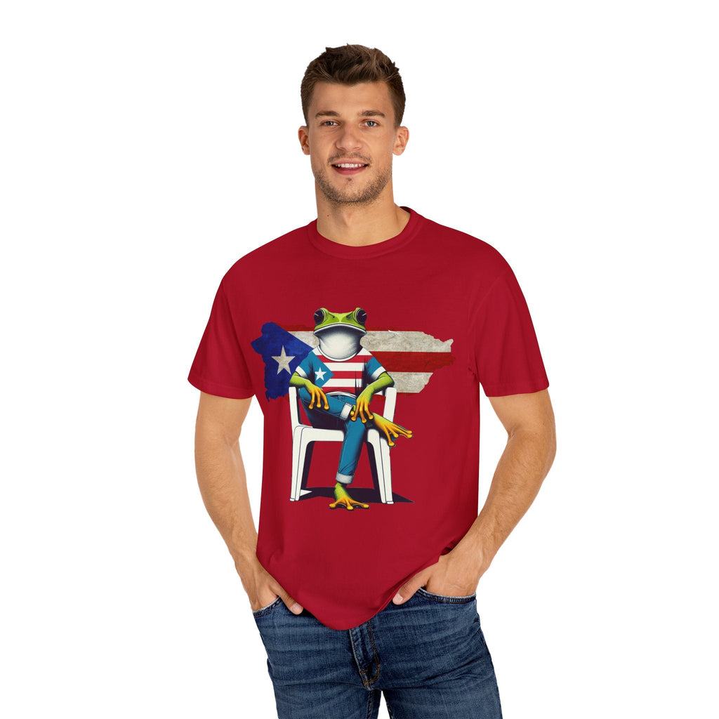 Patriotic Puerto Rican Shirt Patriotic Frog T-shirt, Humor Shirt, Gift for Nature Lovers, Summer BBQ Outfit - Metamorphosis Creations