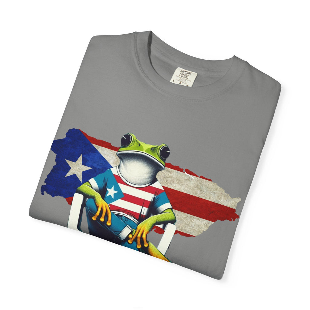 Patriotic Puerto Rican Shirt Patriotic Frog T-shirt, Humor Shirt, Gift for Nature Lovers, Summer BBQ Outfit - Metamorphosis Creations