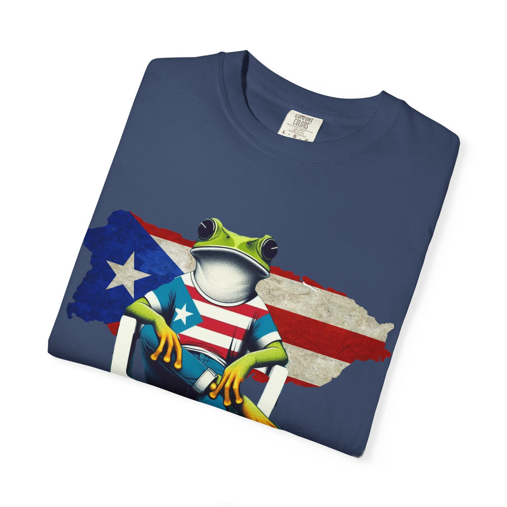 Patriotic Puerto Rican Shirt Patriotic Frog T-shirt, Humor Shirt, Gift for Nature Lovers, Summer BBQ Outfit - Metamorphosis Creations