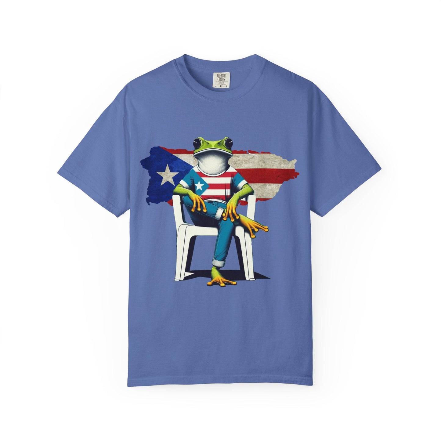 Patriotic Puerto Rican Shirt Patriotic Frog T-shirt, Humor Shirt, Gift for Nature Lovers, Summer BBQ Outfit - Metamorphosis Creations