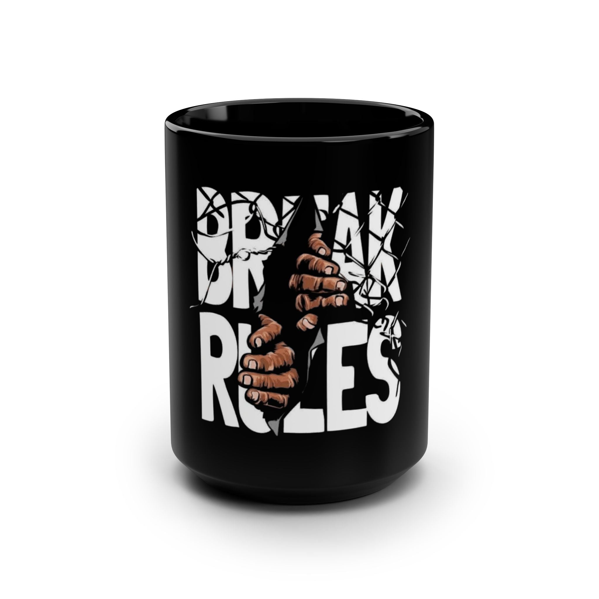 ✨ Perfect for yourself or as a meaningful gift for someone who needs a little reminder that they’re enough. Motivational Drinkware, Unique Home Decor, Print on Demand, Break the Rules - Metamorphosis Creations