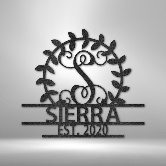 Personalized Crest - Steel Sign - Metamorphosis Creations