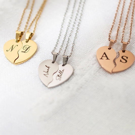 Personalized Stainless Steel Heart - shaped Necklace - Metamorphosis Creations