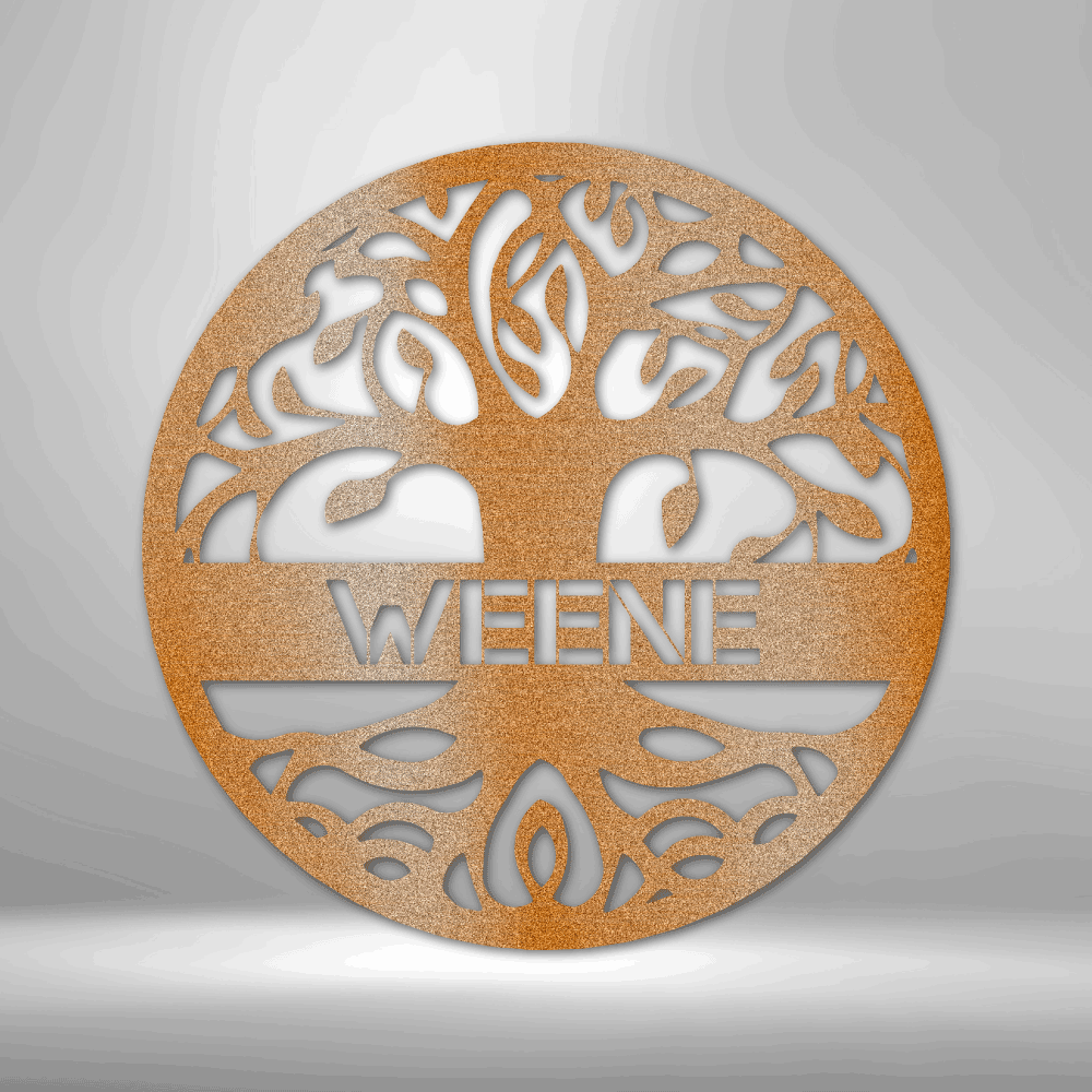 Personalized Tree of Life - Steel Sign - Metamorphosis Creations