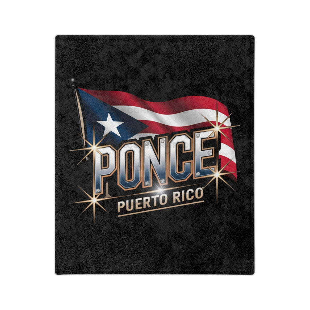 Ponce Puerto Rico Pride Microfiber Blanket, Cozy Home Decor, Travel Blanket, Gift for Puerto Ricans, Beach Blanket, Soft Throw - Metamorphosis Creations