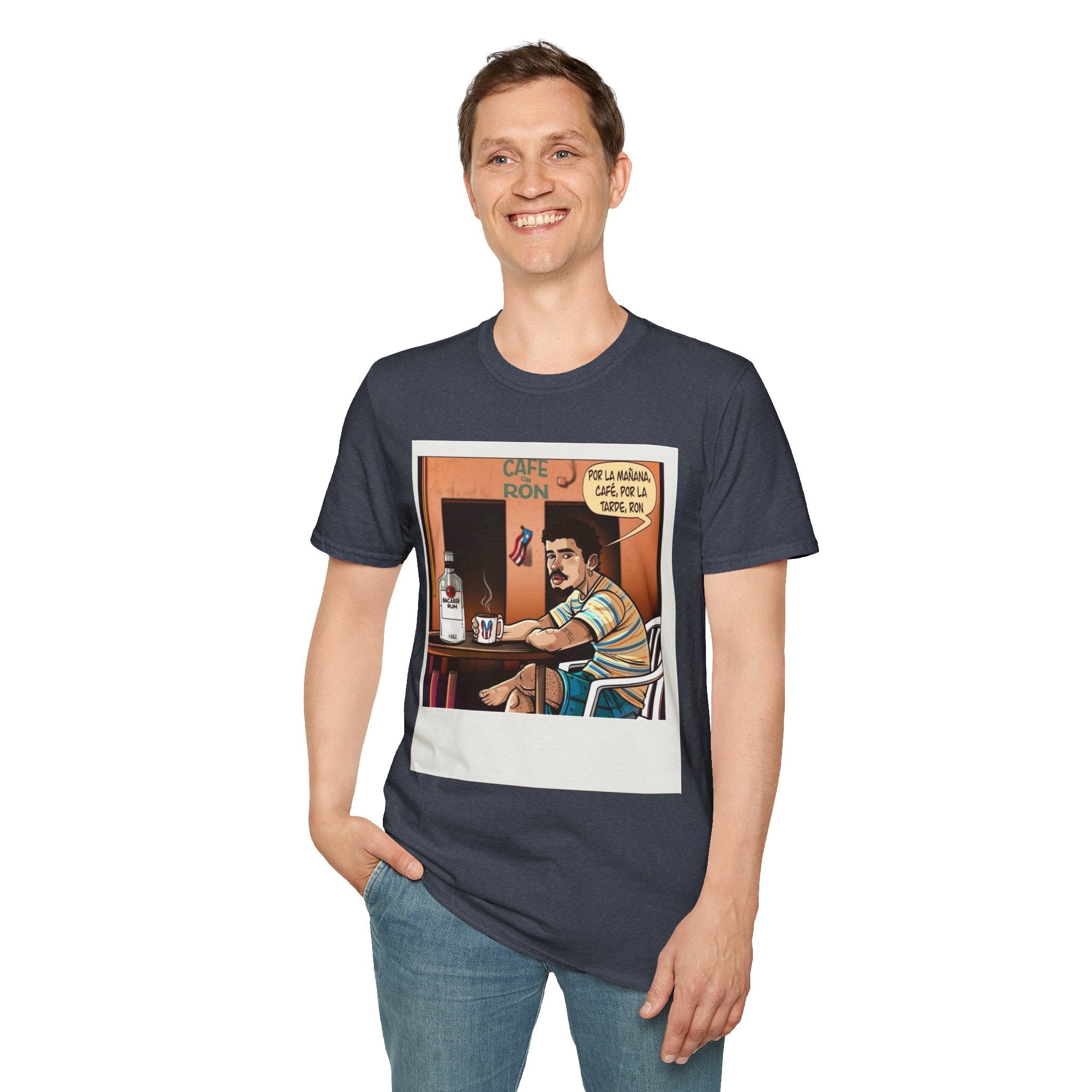 POR LA MANANA CAFE Coffee Lovers, Casual Wear, Unisex Fashion Proud Puerto Rican Tee Puerto Rican Heritage Shirt - Metamorphosis Creations