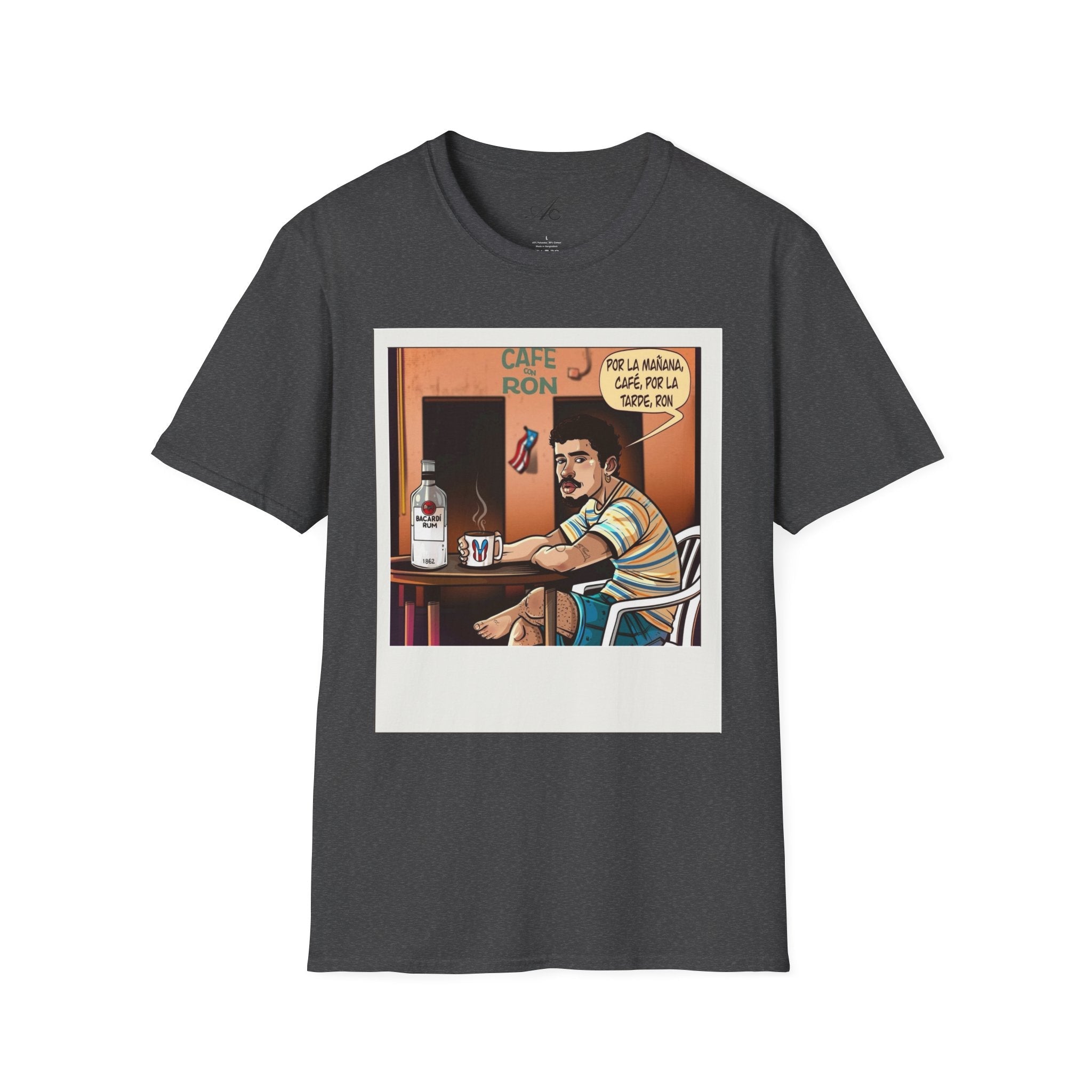 POR LA MANANA CAFE Coffee Lovers, Casual Wear, Unisex Fashion Proud Puerto Rican Tee Puerto Rican Heritage Shirt - Metamorphosis Creations
