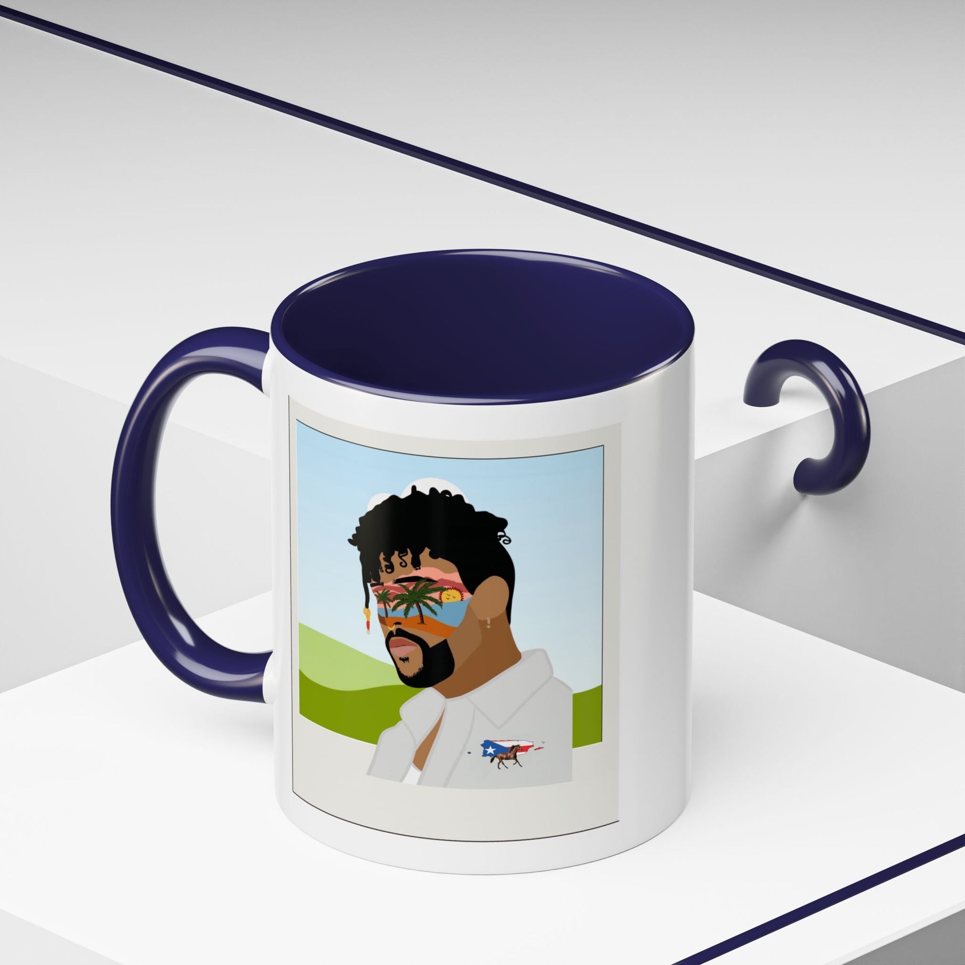 Por la manana Cafe Puerto Rican Mug Boricua Pride Mug Coffee Lover’s Essential, Stylish Mug with Portrait Design - Metamorphosis Creations