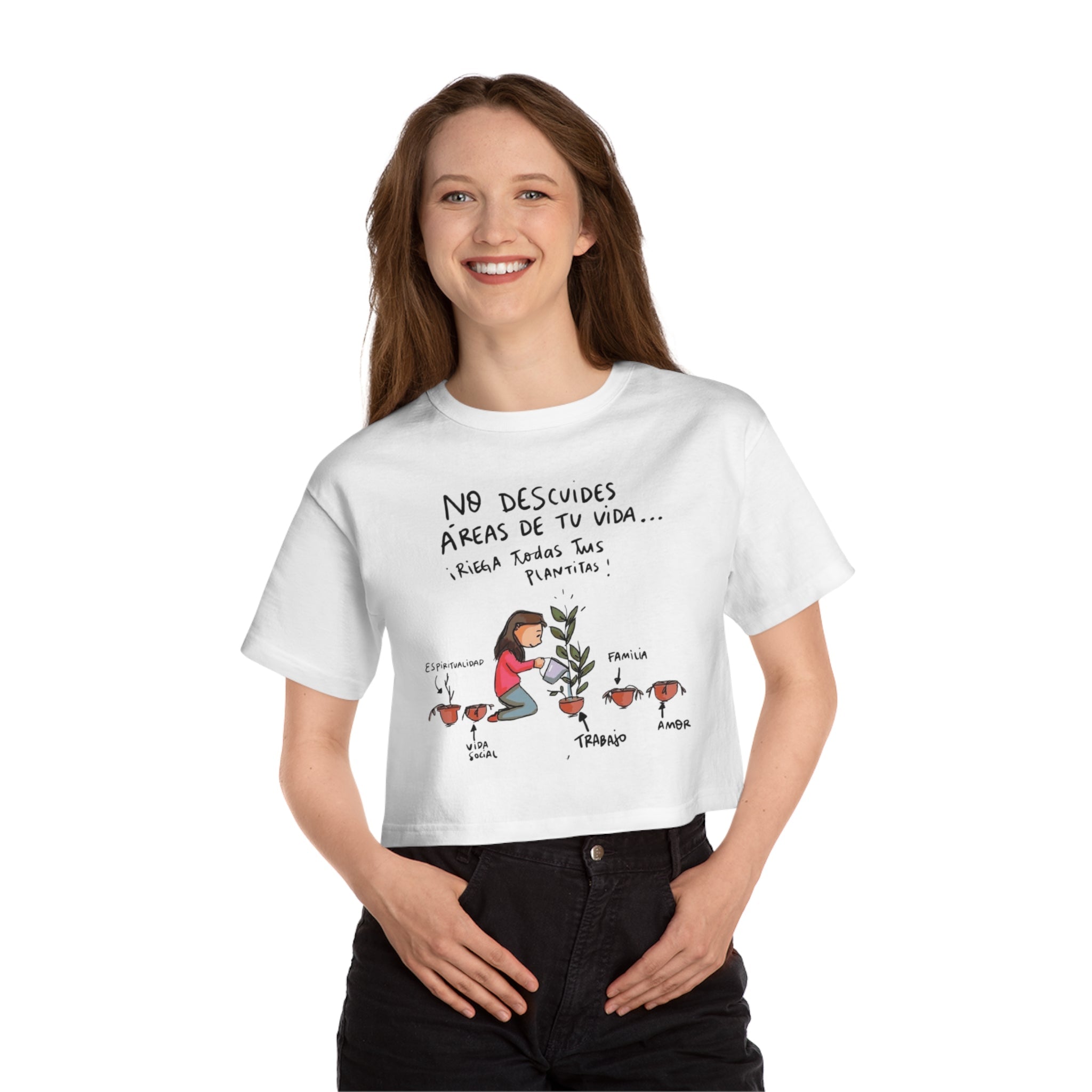 Porque cada día es una nueva oportunidad para brillar. Cropped T-Shirt with Inspirational Design for Women, Casual Wear, Gift for Her, Motivational Tee, Everyday Style - Metamorphosis Creations
