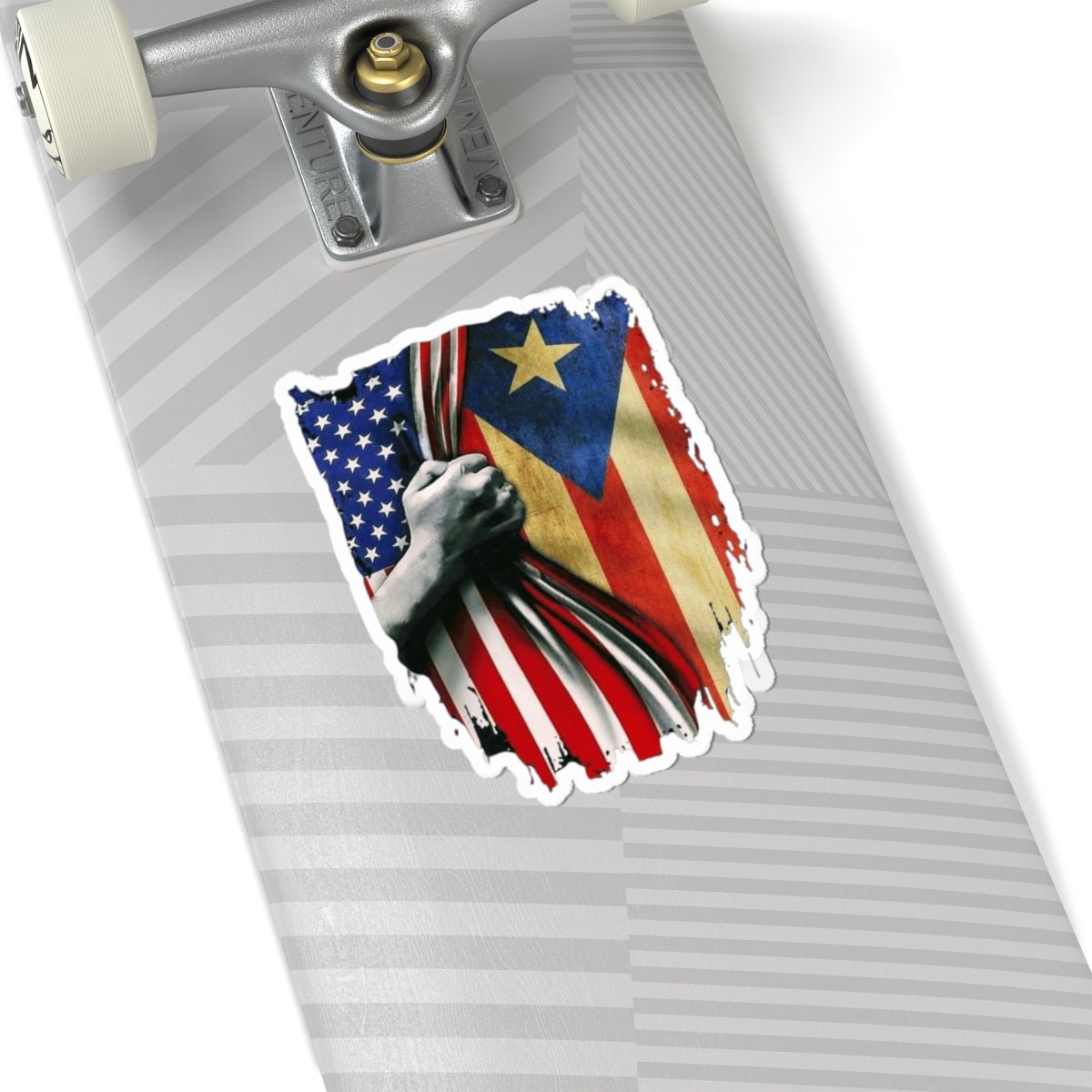 PR Proud from Here, Rooted Over There Patriotic Kiss - Cut Stickers, American Pride Decor, Political Accessories, Flag - themed Gifts, Celebratory Stickers - Metamorphosis Creations