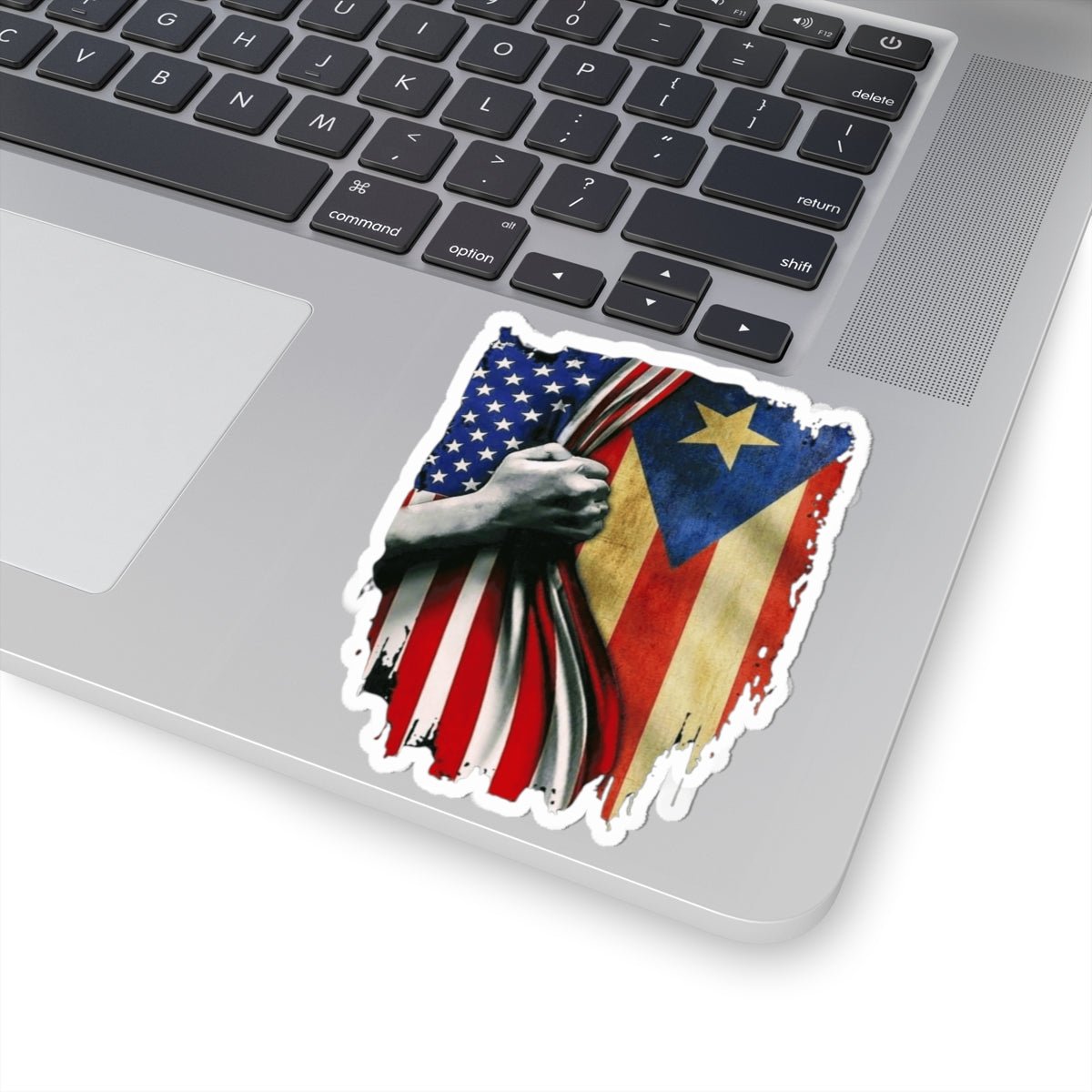 PR Proud from Here, Rooted Over There Patriotic Kiss - Cut Stickers, American Pride Decor, Political Accessories, Flag - themed Gifts, Celebratory Stickers - Metamorphosis Creations