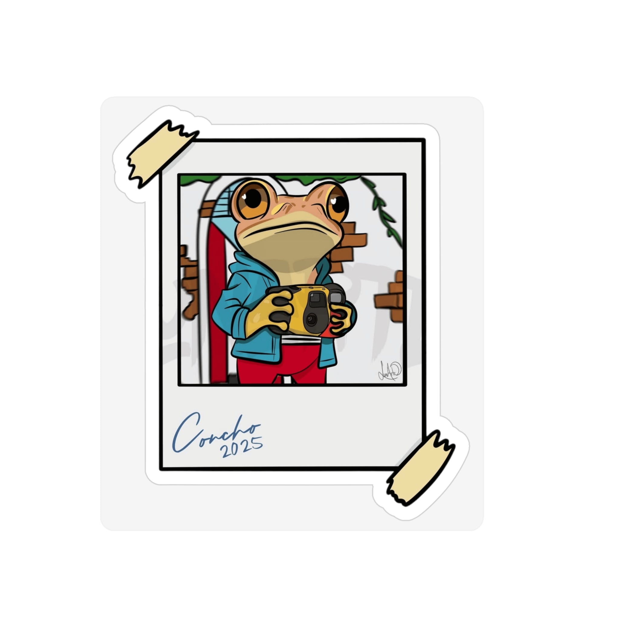 PR Proud from Here, Rooted Over There Whimsical Frog Die - Cut Outdoor Sticker, Fun Sticker for Travelers, Nature Lovers Gift, Car & Laptop Decor, 2025 Vibes - Metamorphosis Creations