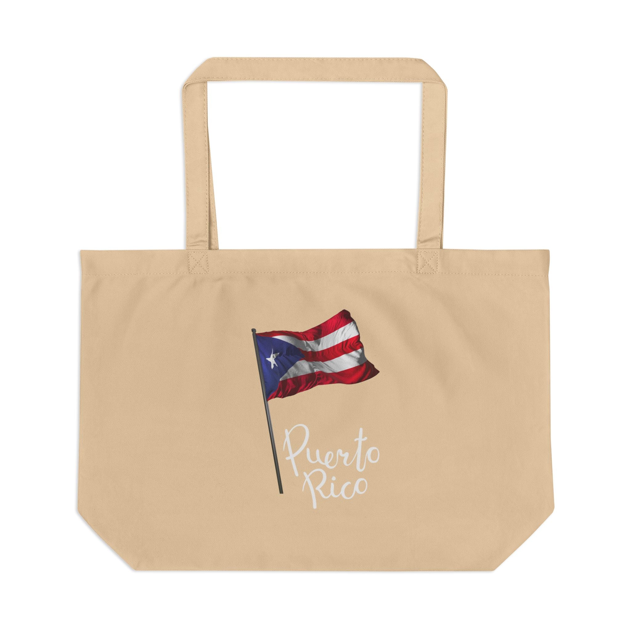 Proud Boricua Tote Puerto Rico Large Eco Tote Bag, Sustainable Carryall for Beach, Shopping, Travel, Gift for Caribbean Lovers, Reusable Grocery Bag - Metamorphosis Creations