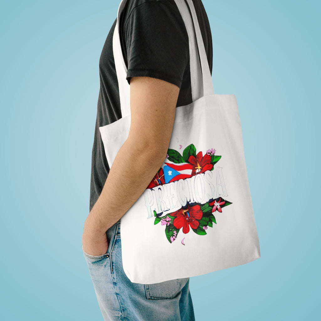 Proud Puerto Rican Cotton Tote Bag | Eco - Friendly Shopping Bag, Festival Accessory, Gifts for Her, Beach Bag, Summer Essentials - Metamorphosis Creations