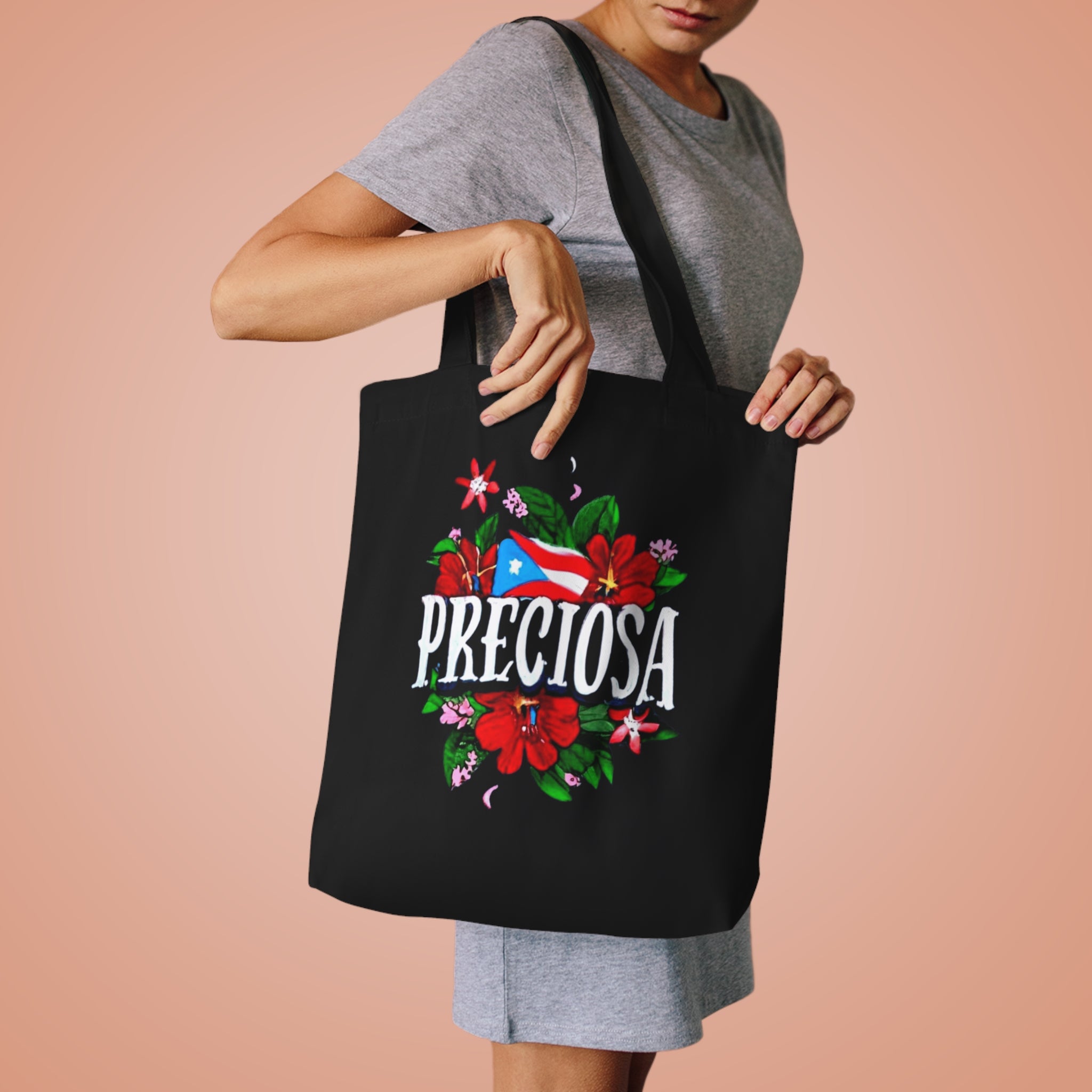 Proud Puerto Rican Cotton Tote Bag | Eco - Friendly Shopping Bag, Festival Accessory, Gifts for Her, Beach Bag, Summer Essentials - Metamorphosis Creations