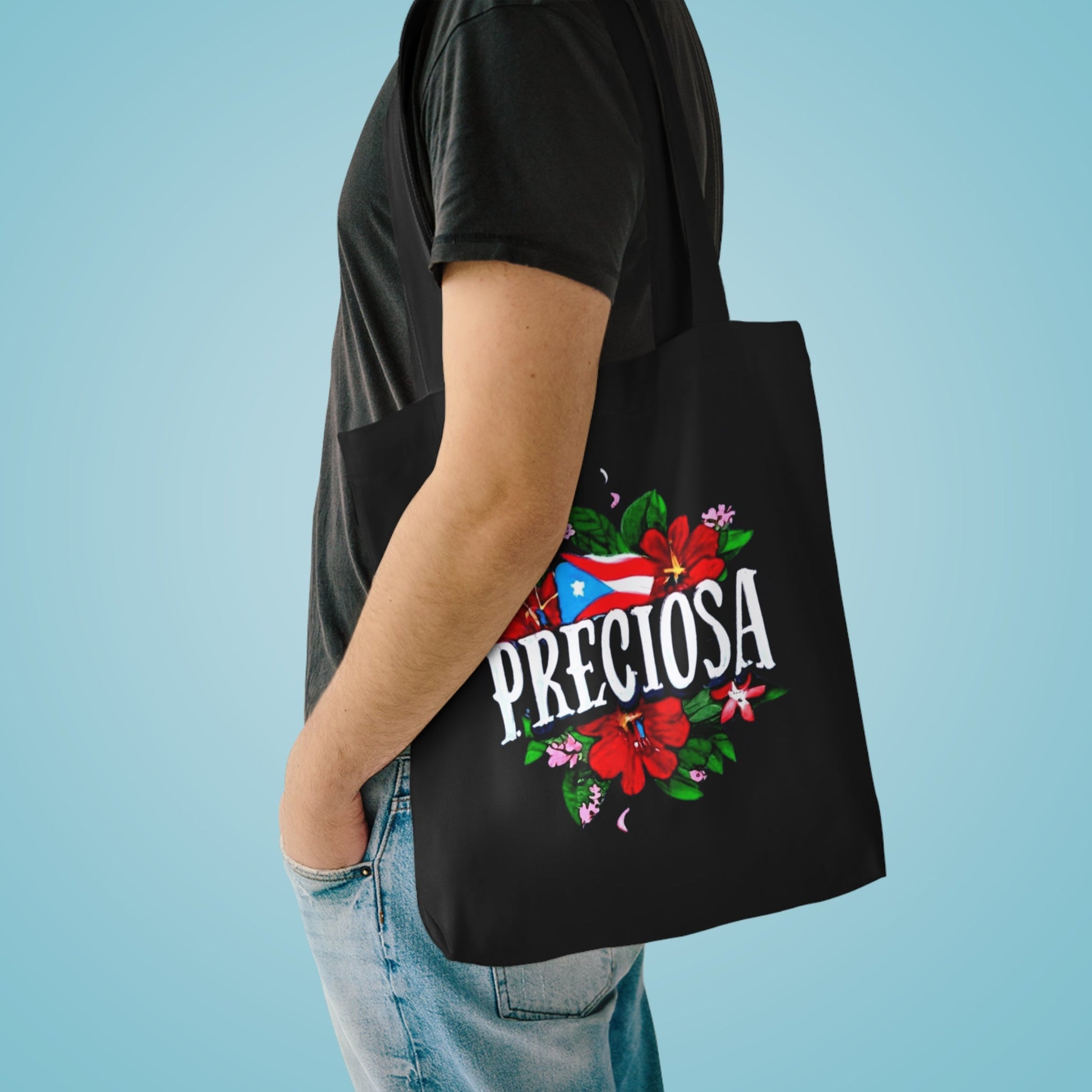 Proud Puerto Rican Cotton Tote Bag | Eco - Friendly Shopping Bag, Festival Accessory, Gifts for Her, Beach Bag, Summer Essentials - Metamorphosis Creations