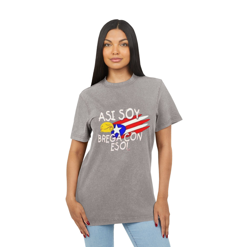 Proudly Puerto Rican Acid Washed Tee - Casual Wear, Gift for All Occasions, Summer Essential, Festival Vibes, Youthful Style - Metamorphosis Creations