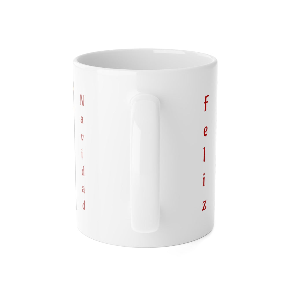 Puerto Rican Christmas Festive Holiday Mug for Coffee Lovers, Cute Gift for Christmas, Winter Wonderland Decor, 'Feliz' Design, Cozy Beverage Companion - Metamorphosis Creations
