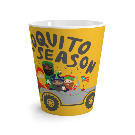 Puerto Rican Christmas Festive Latte Mug - Fun Coquito Season Design for Holiday Cheer, Christmas Gift, Winter Celebration, Unique Beverage Holder, Humorous [...] - Metamorphosis Creations