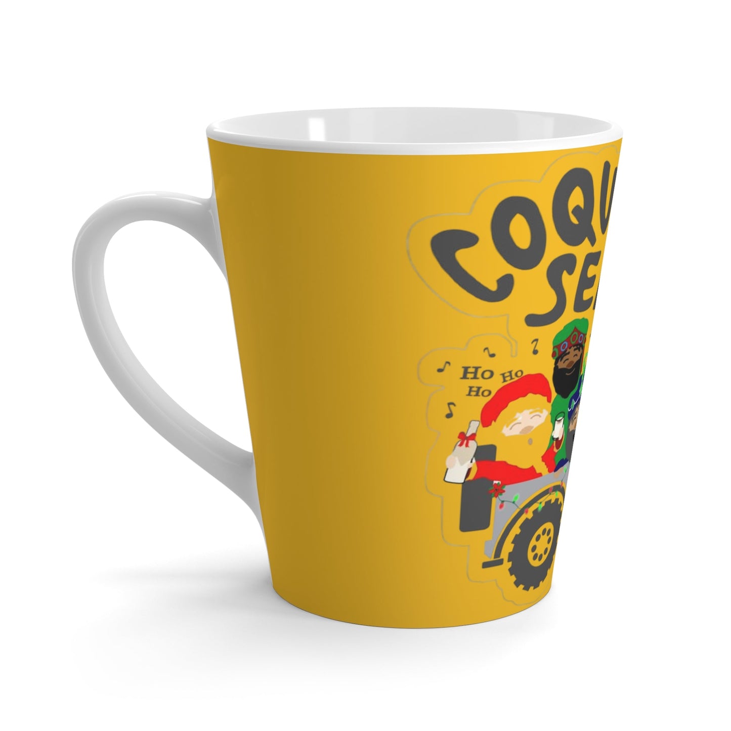 Puerto Rican Christmas Festive Latte Mug - Fun Coquito Season Design for Holiday Cheer, Christmas Gift, Winter Celebration, Unique Beverage Holder, Humorous [...] - Metamorphosis Creations