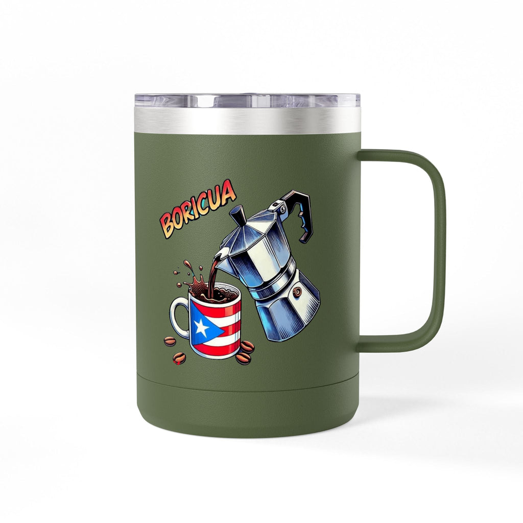 Puerto Rican Coffee Mug Tumbler, 15oz | Great Gift for Coffee Lovers, Unique Kitchen Decor, Perfect for Birthdays & Holidays - Metamorphosis Creations