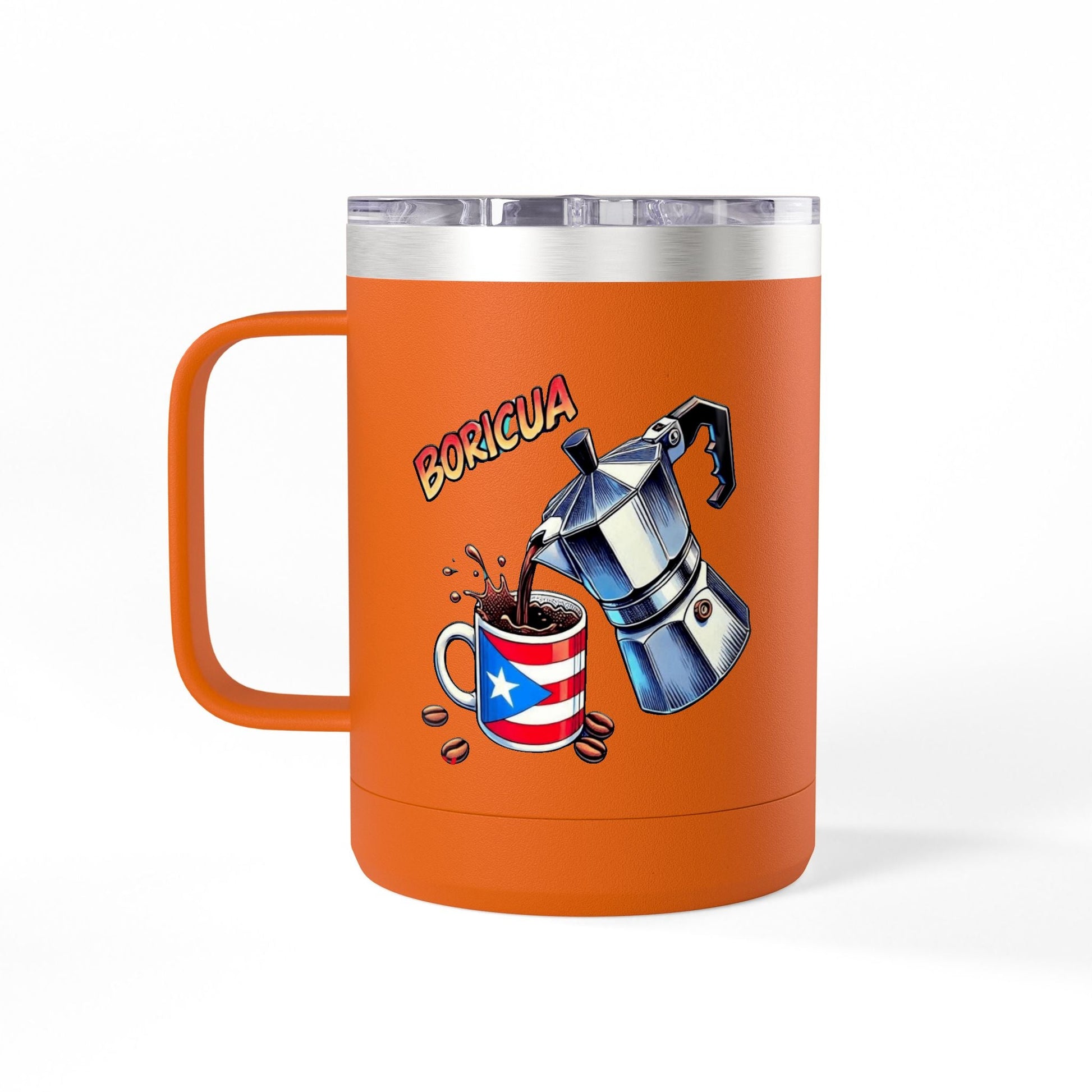 Puerto Rican Coffee Mug Tumbler, 15oz | Great Gift for Coffee Lovers, Unique Kitchen Decor, Perfect for Birthdays & Holidays - Metamorphosis Creations