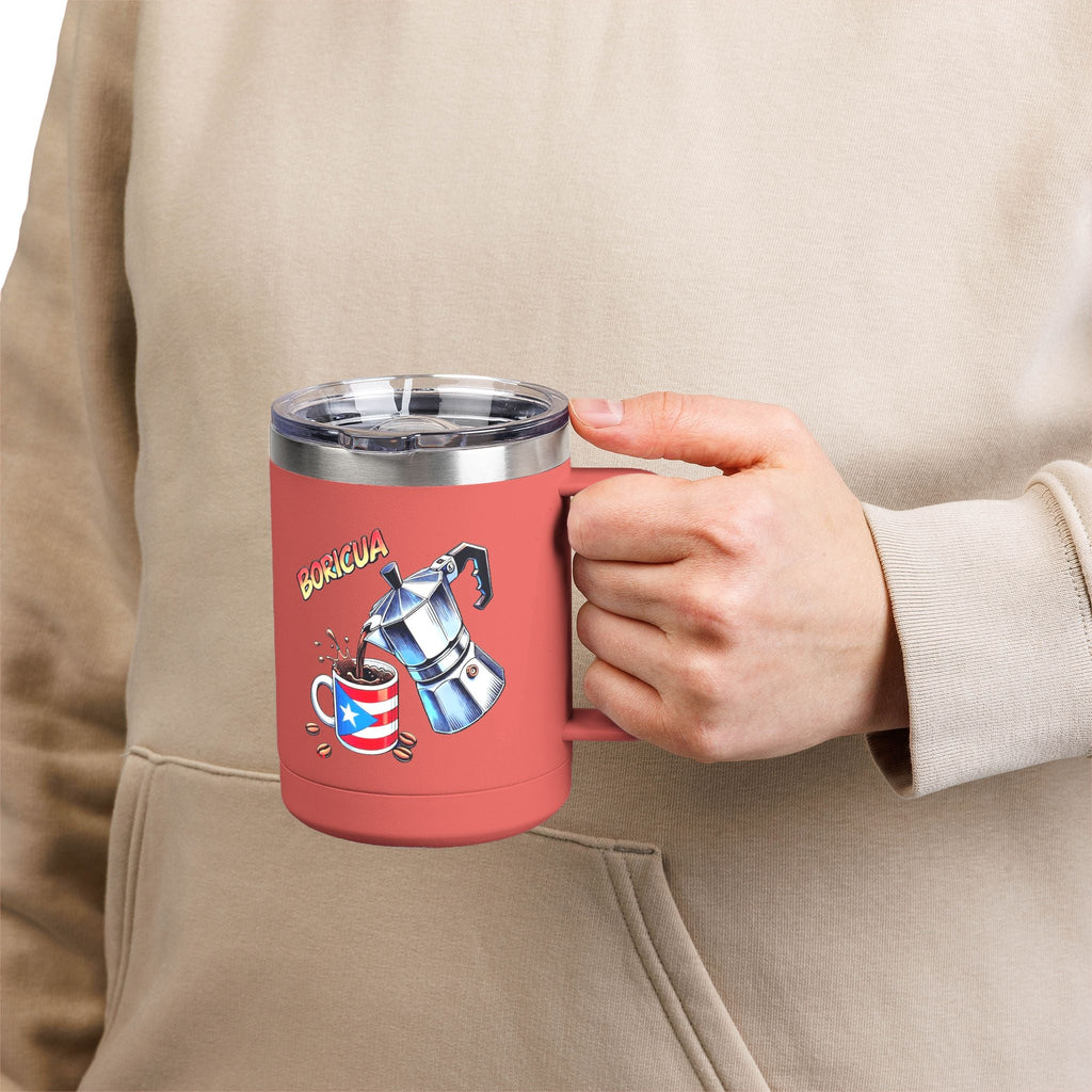 Puerto Rican Coffee Mug Tumbler, 15oz | Great Gift for Coffee Lovers, Unique Kitchen Decor, Perfect for Birthdays & Holidays - Metamorphosis Creations